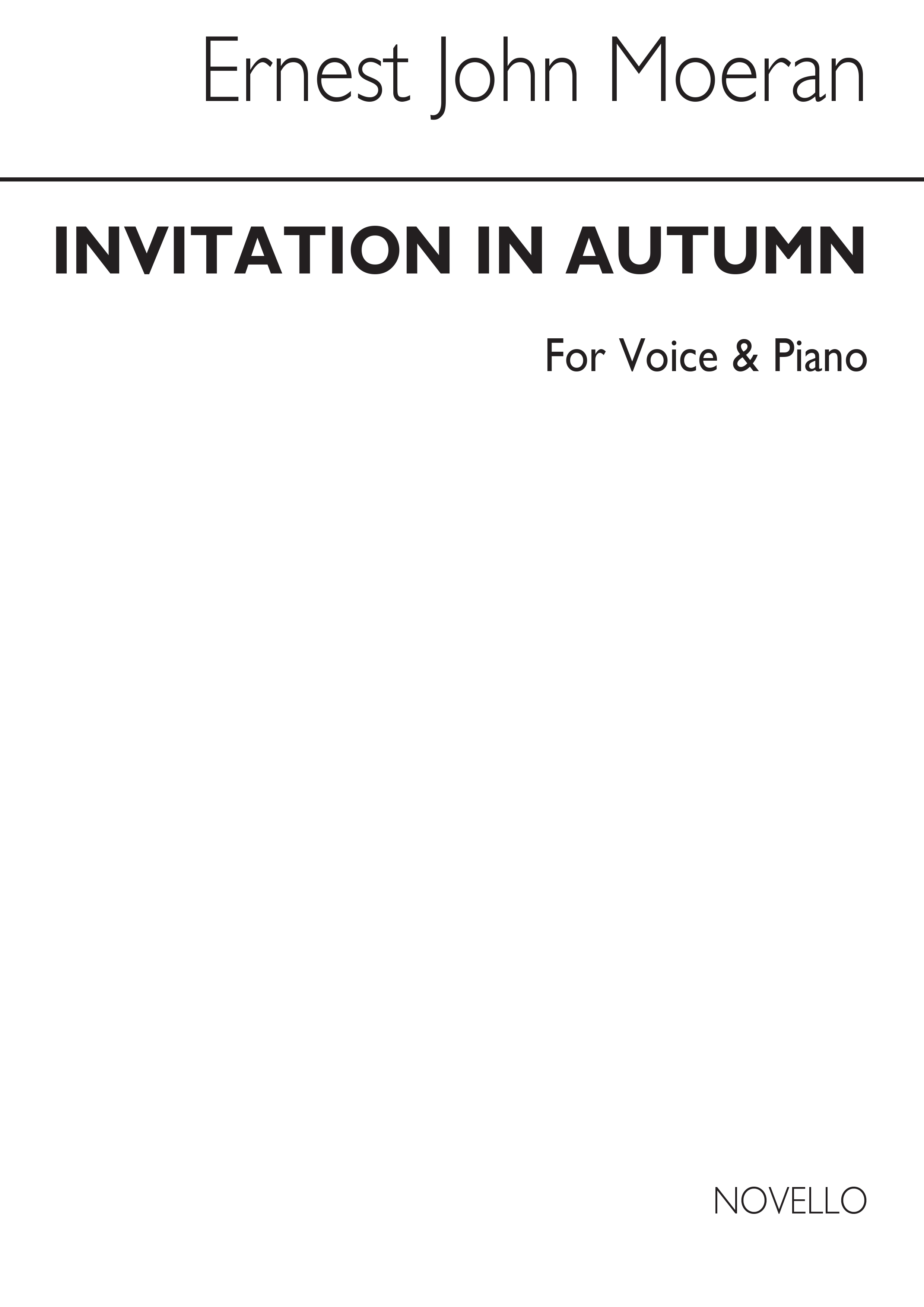 Moeran: Invitation In Autumn In G for High Voice with Piano acc.