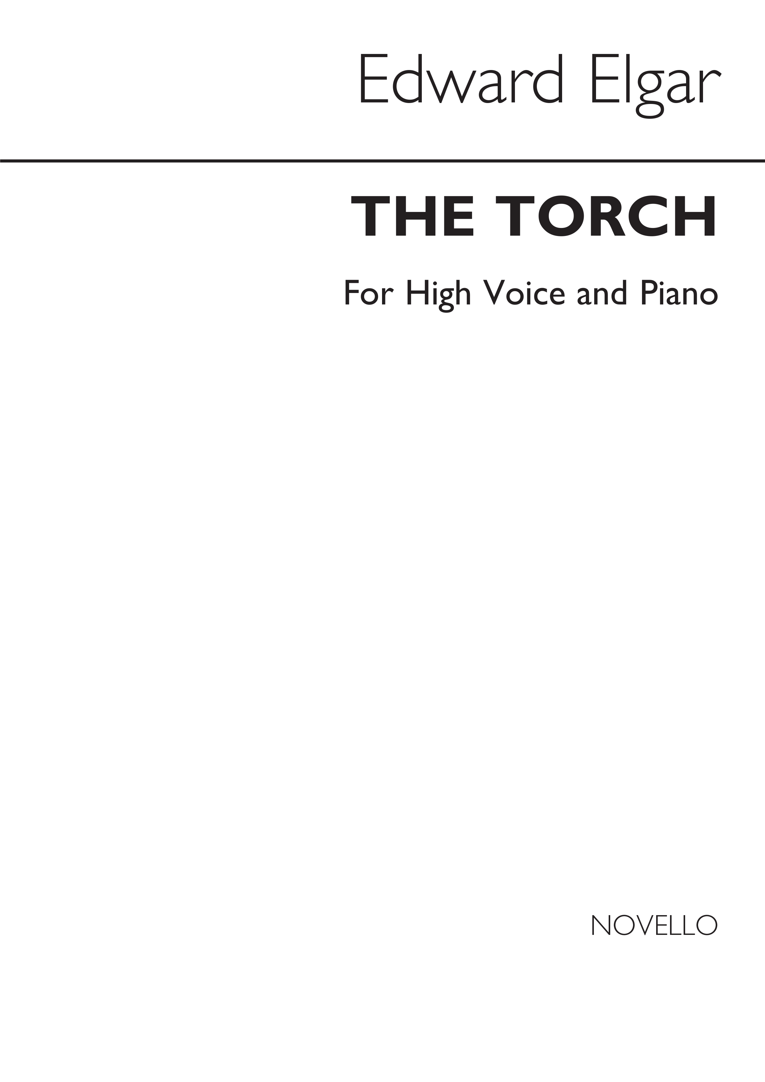 Elgar: Torch In A for High Voice and Piano