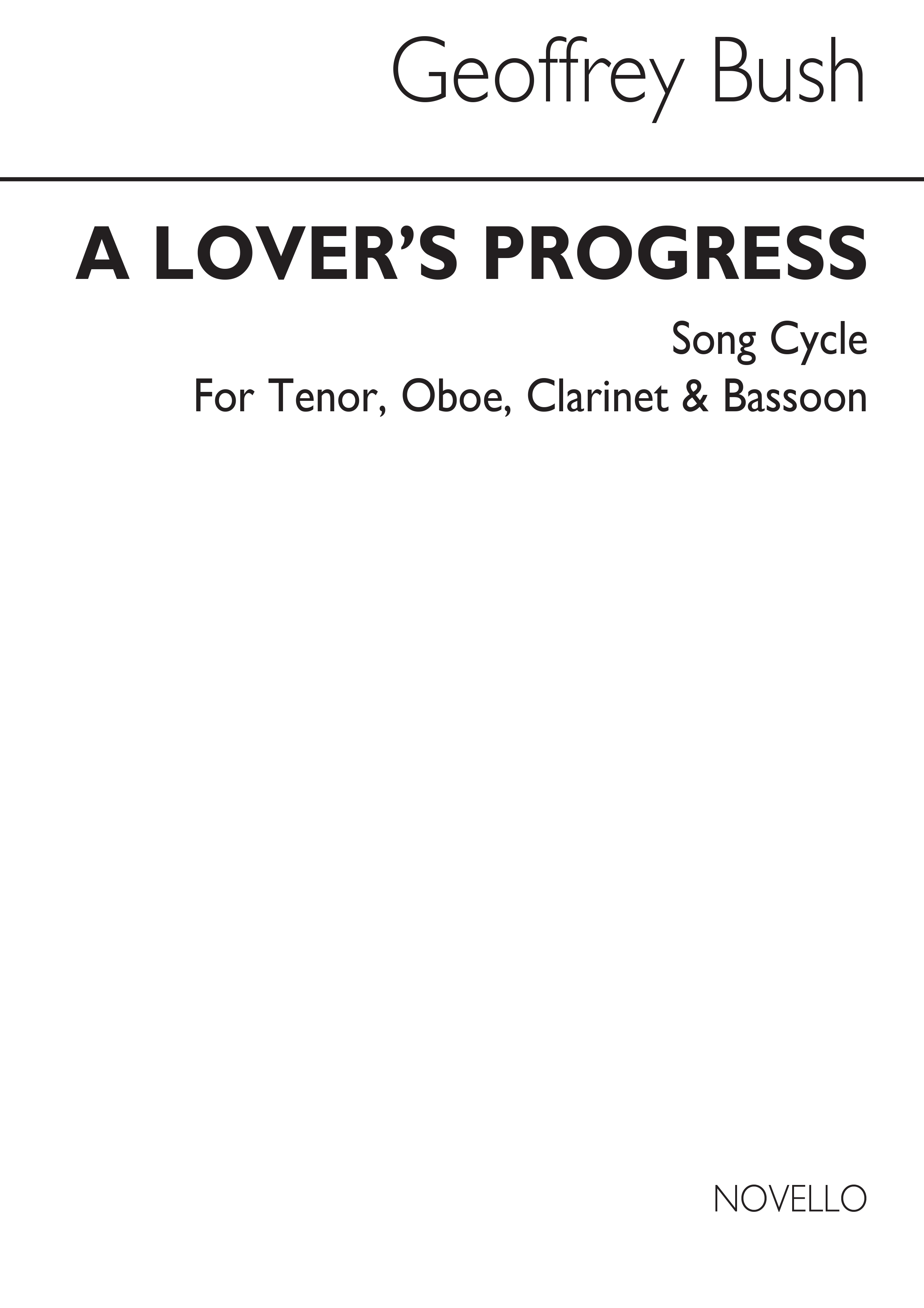 Geoffrey Bush: Lover's Progress (Vocal Score)