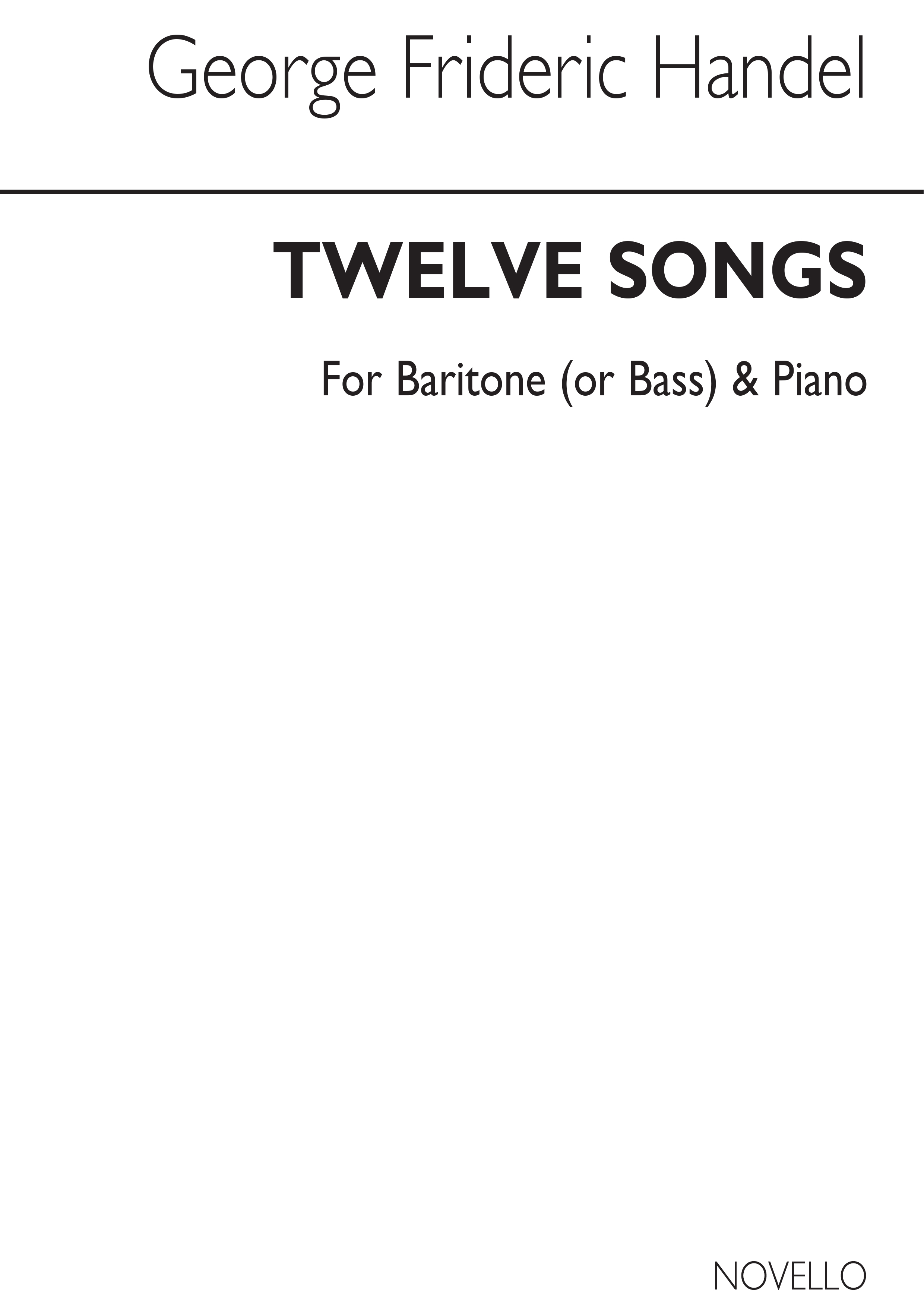 Handel, Gf 12 Songs Bass/Piano