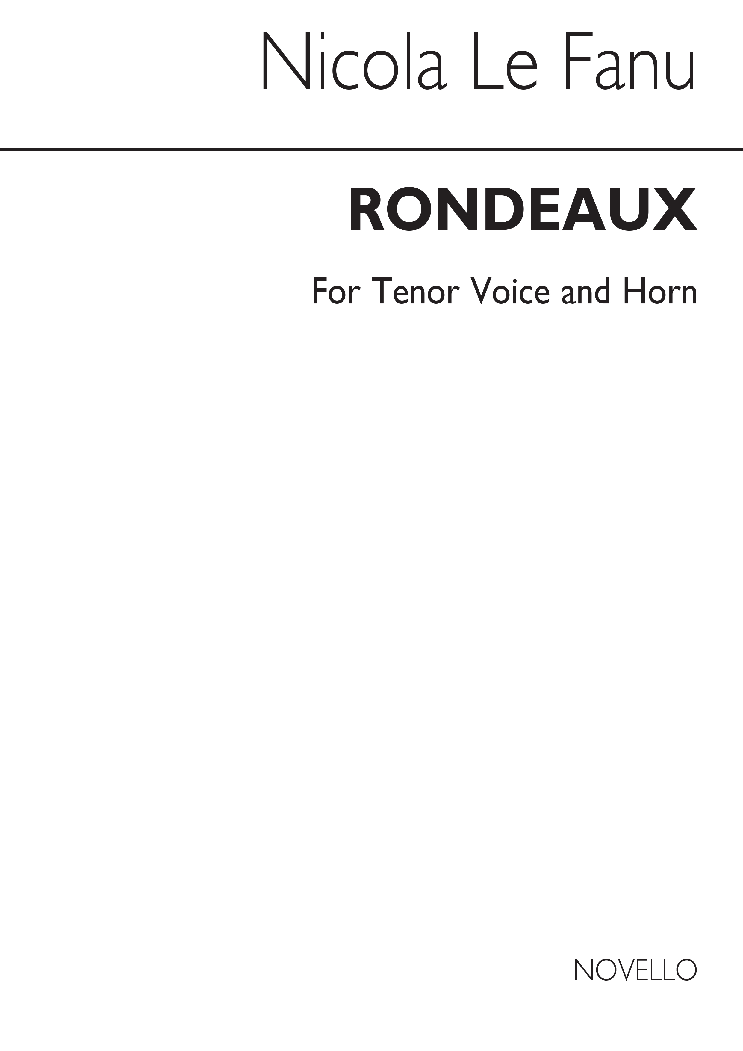 Lefanu: Rondeaux for Tenor and Horn
