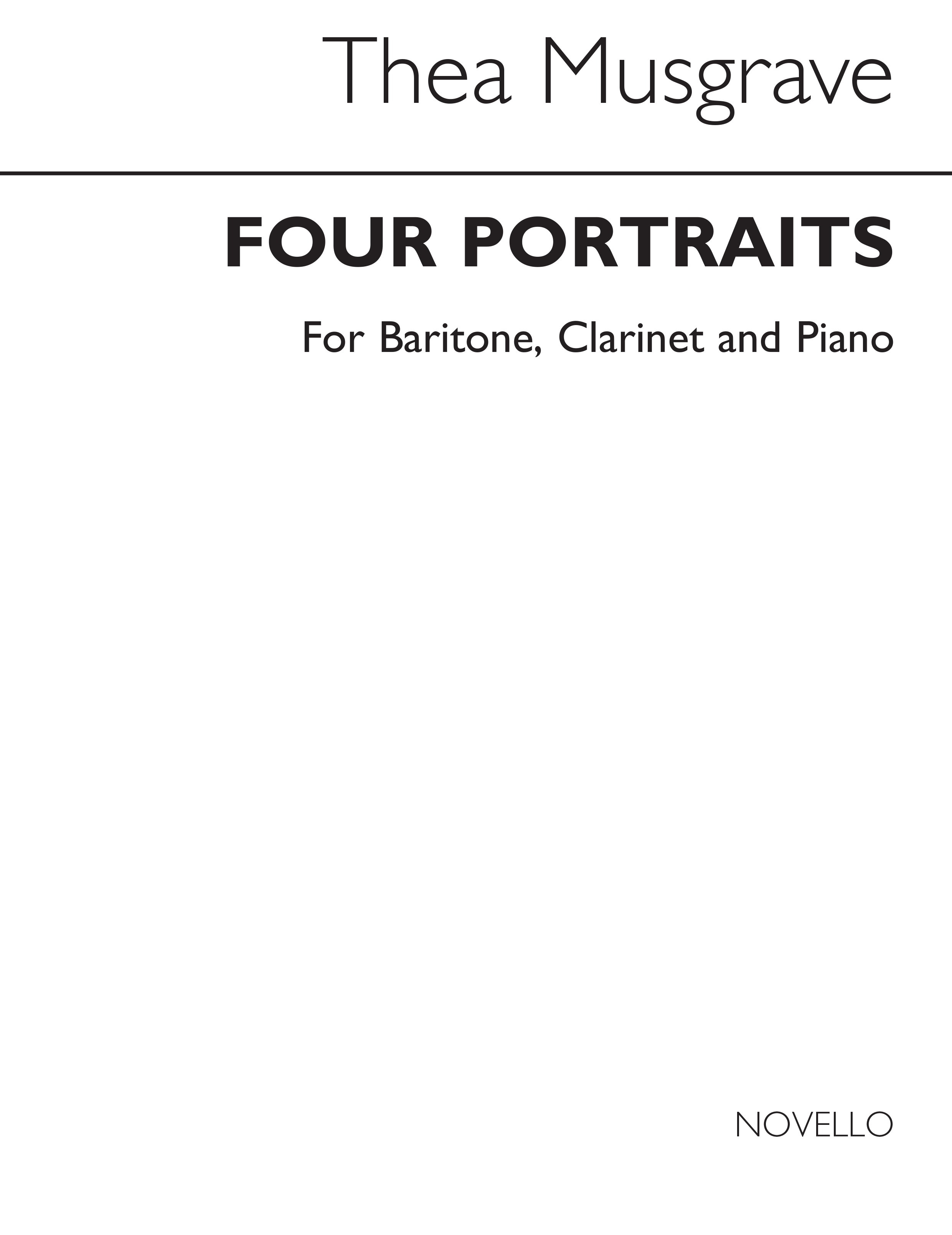 Musgrave: Four Portraits Bar for Clarinet and Piano
