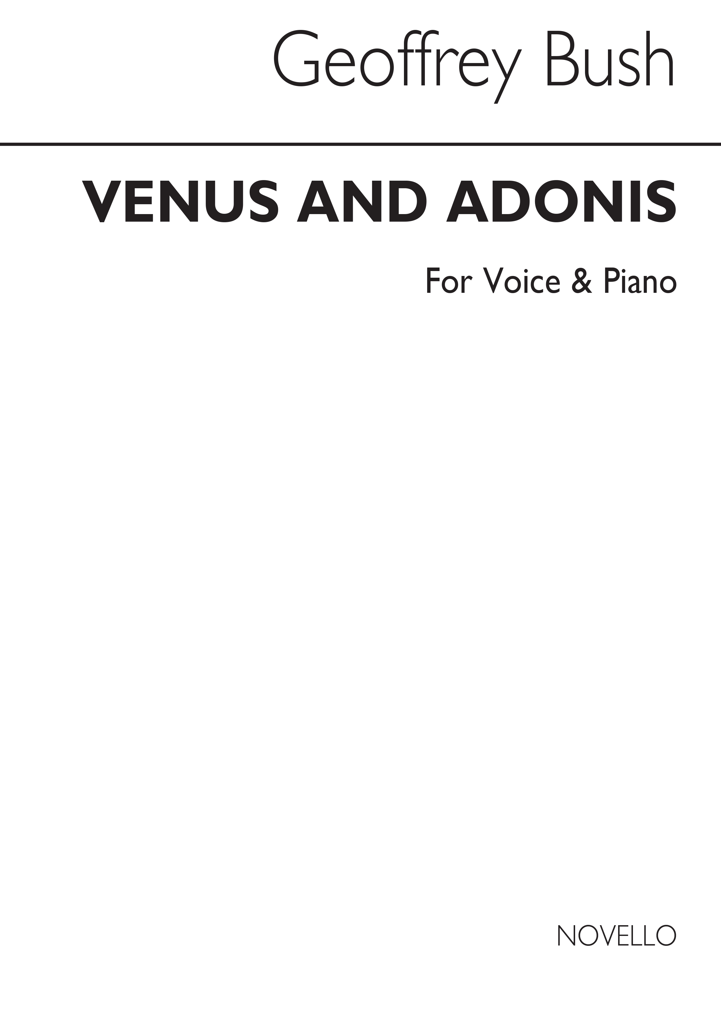 Geoffrey Bush: Venus & Adonis for Voice and Piano