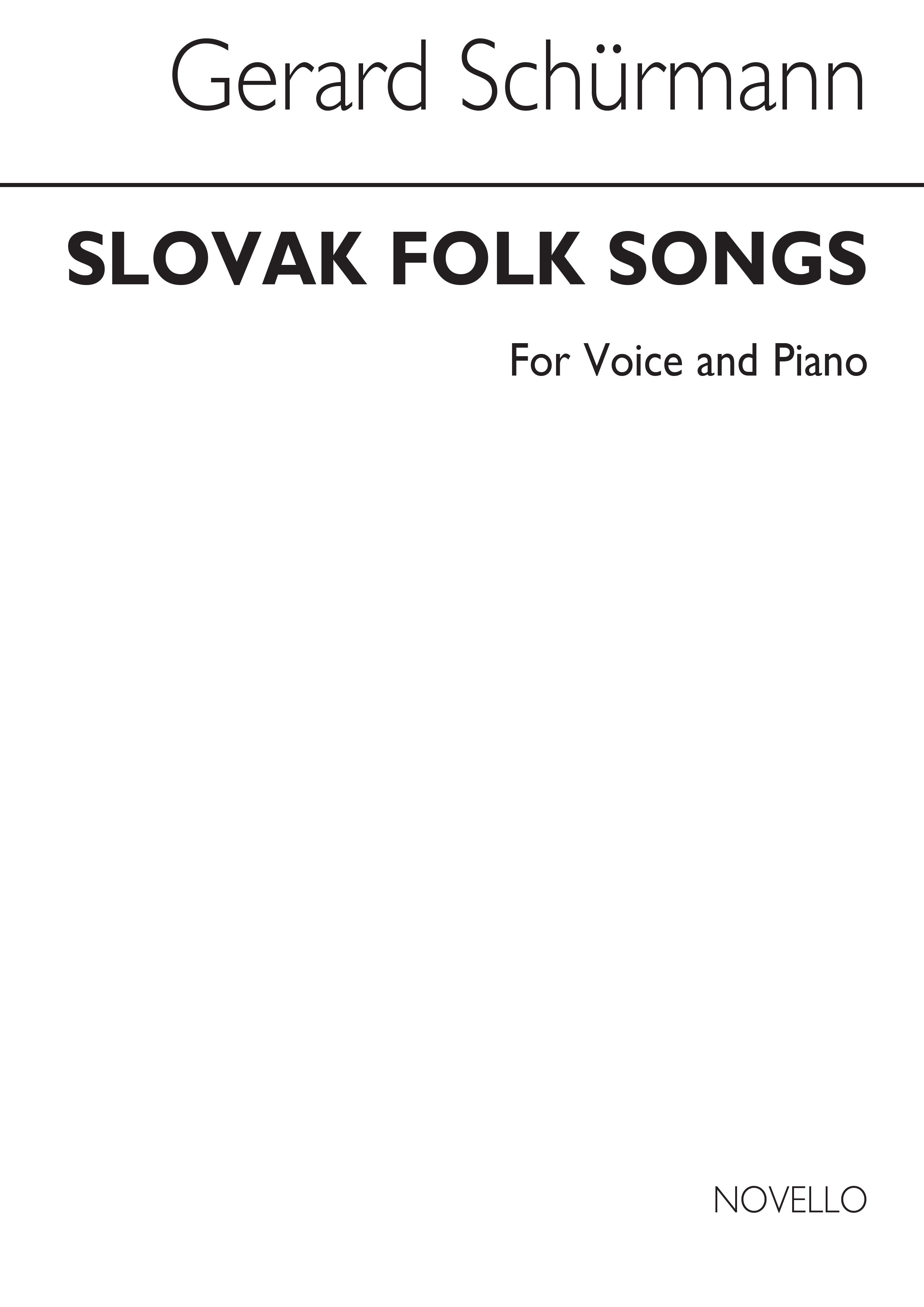 Schurmann: Slovak Folk Songs for Voice and Piano