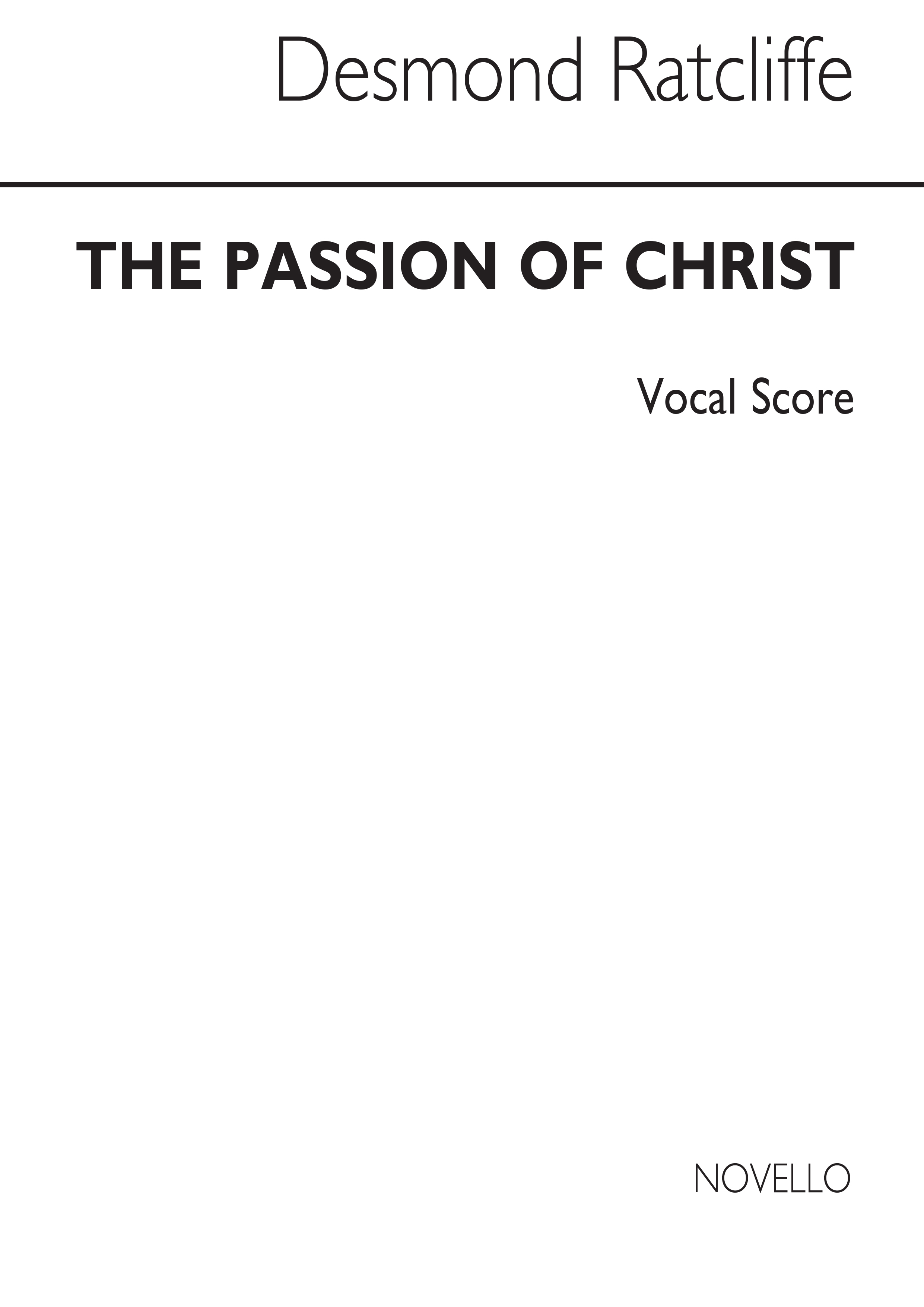 Ratcliffe: The Passion Of Christ (Vocal Score)