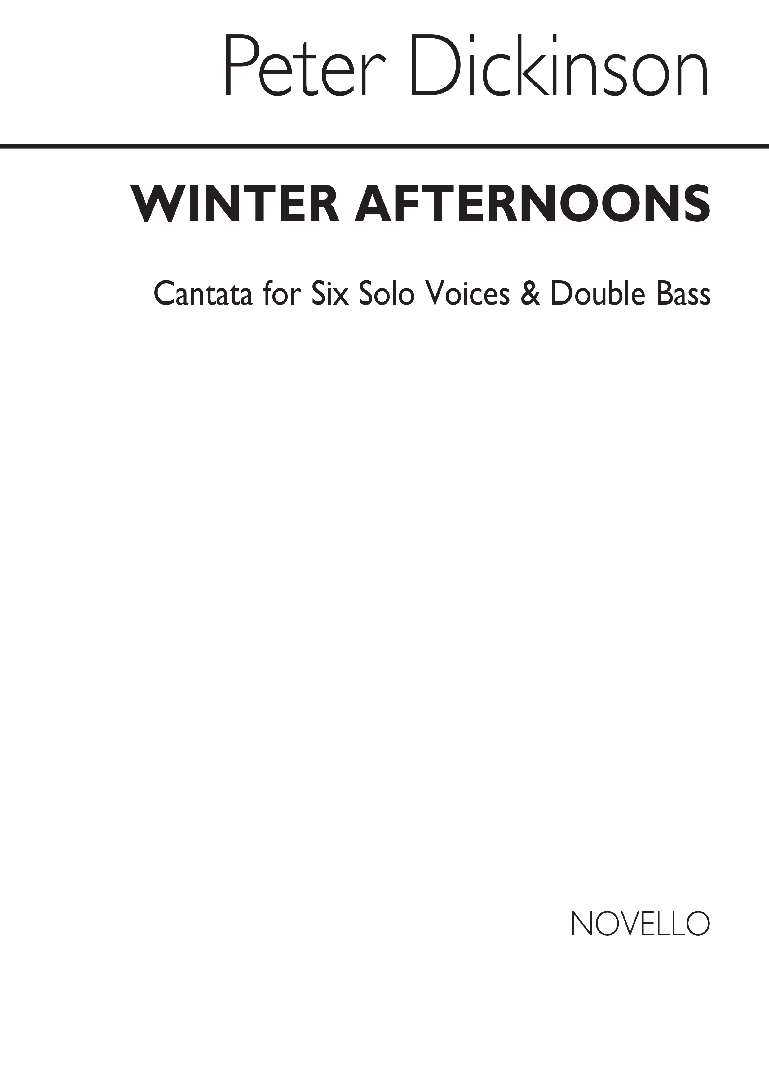 Dickinson: Winter Afternoons for AATTBB Chorus and Double Bass