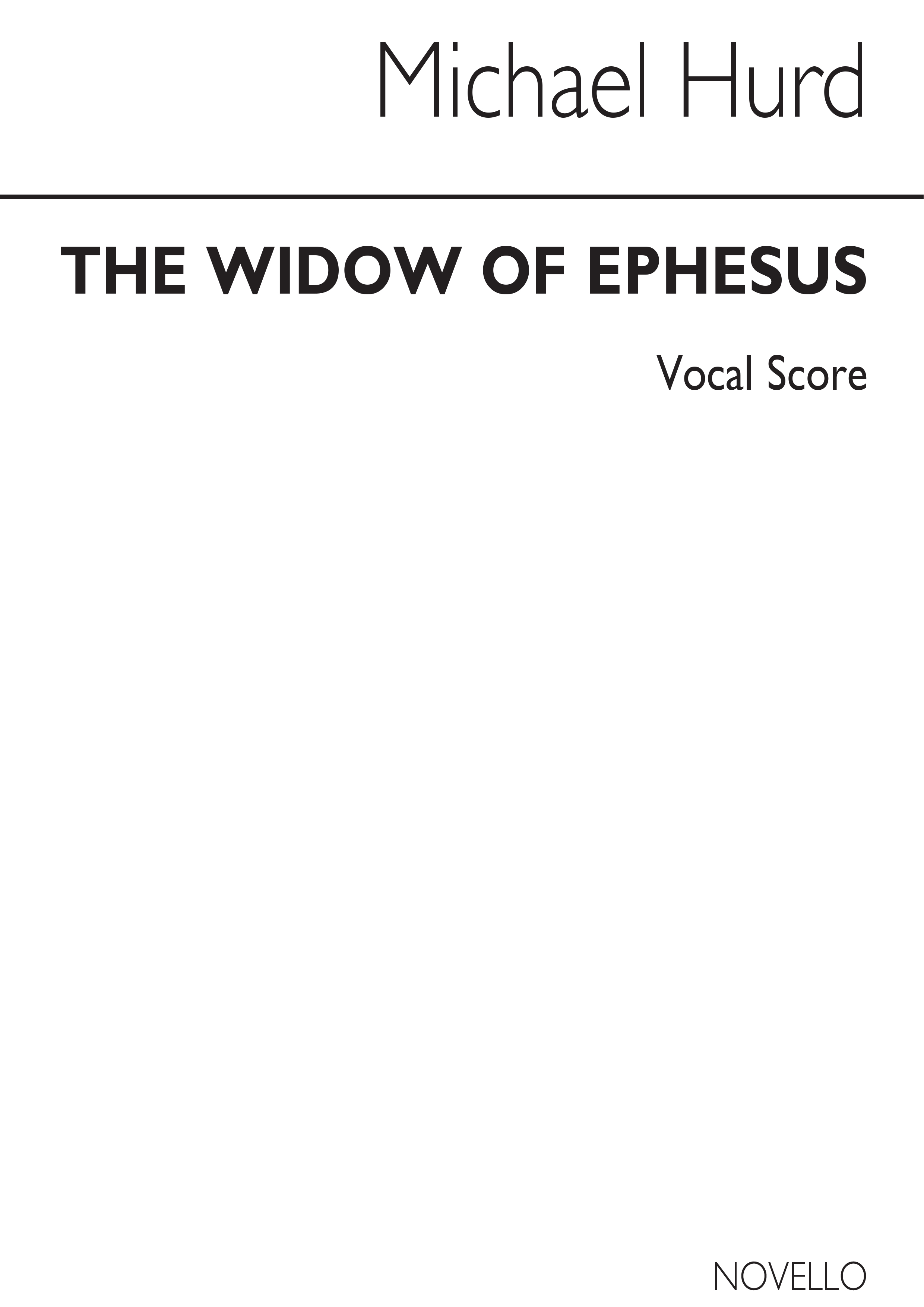 Hurd: Widow Of Ephesus (Vocal Score)