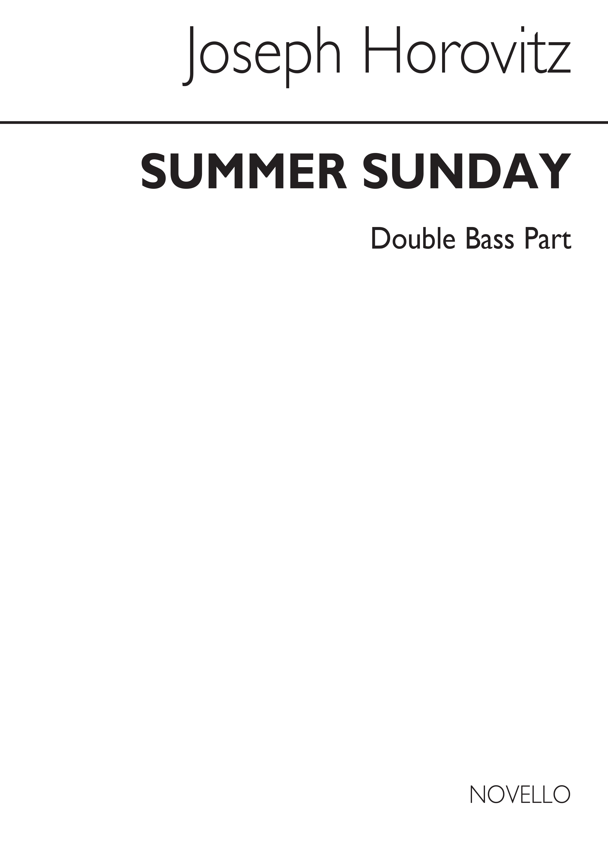 Horovitz: Summer Sunday (Double Bass Part)