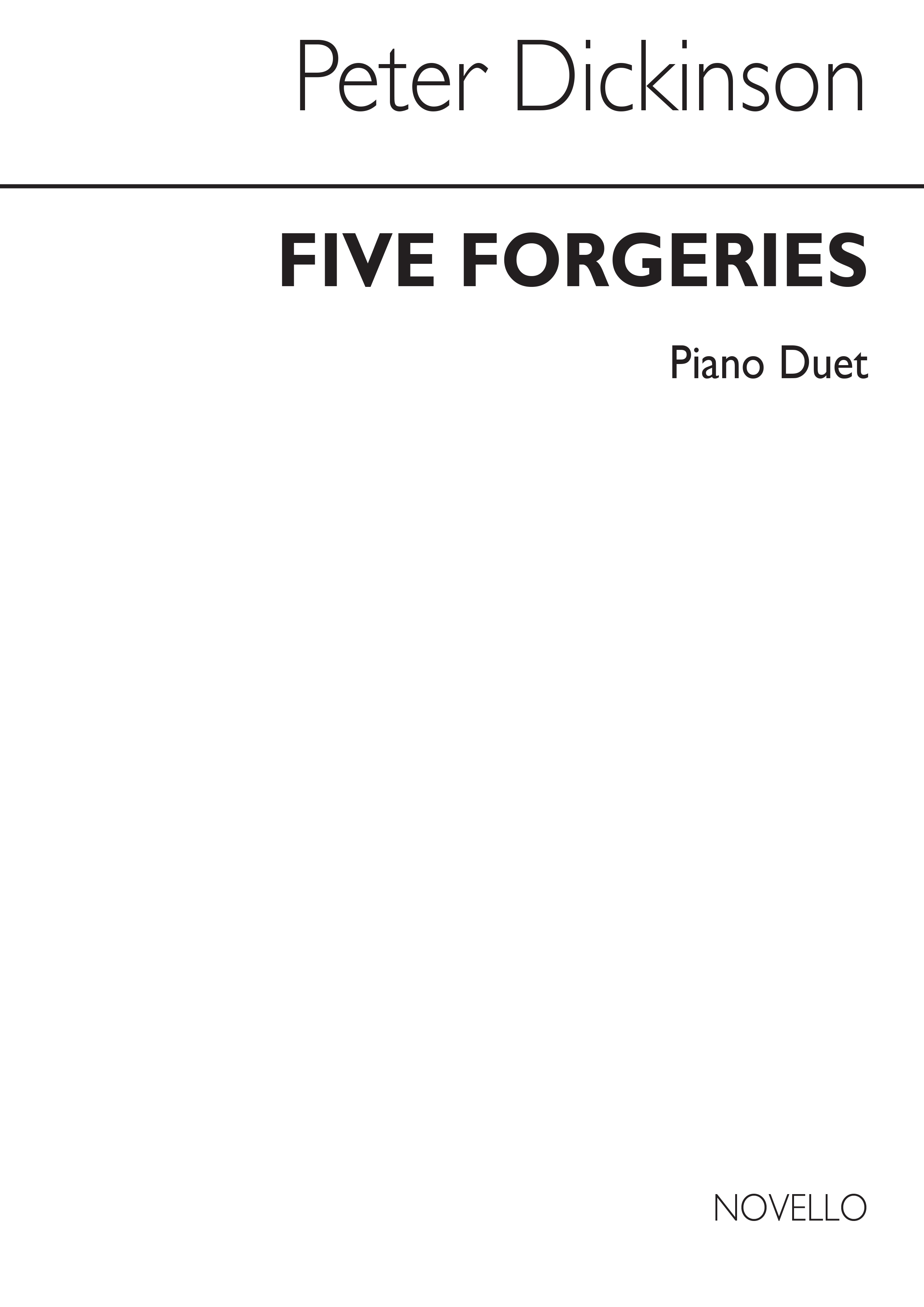 Peter Dickinson: Five Forgeries For Piano Duet