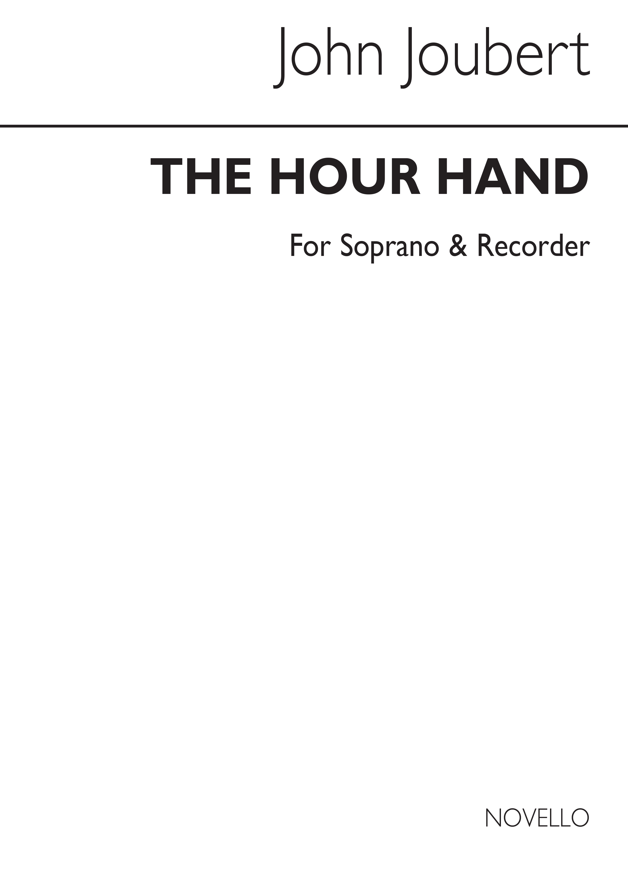 John Joubert: Hour Hand For Soprano And Recorder (Score)