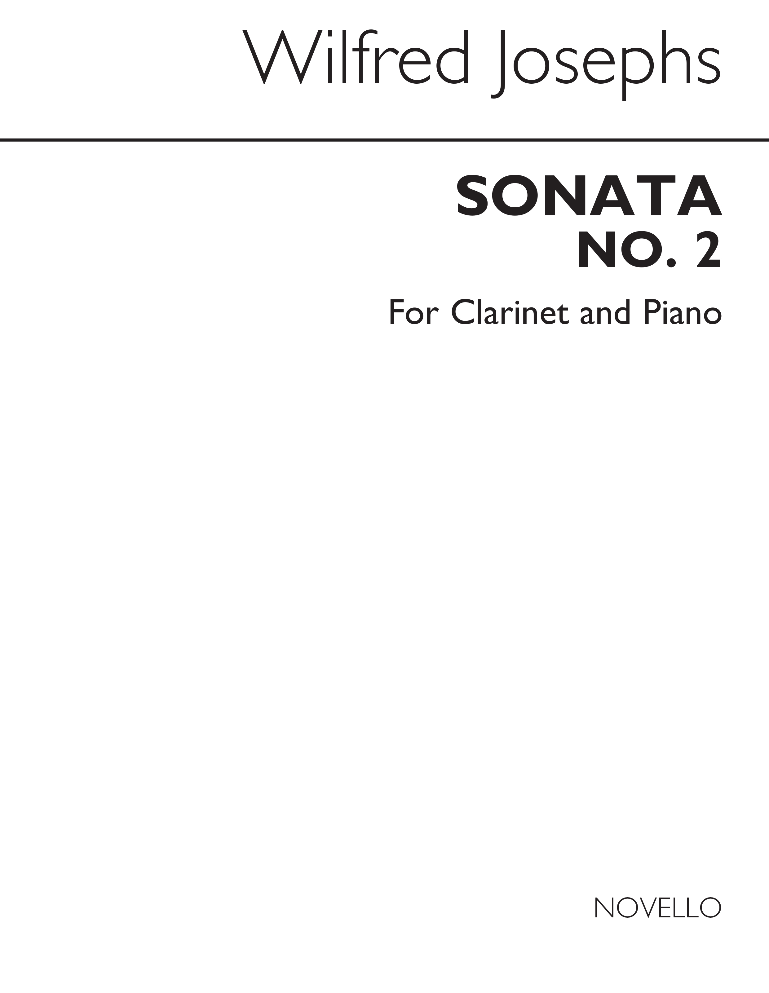 Josephs: Sonata No.2 For Clarinet And Piano