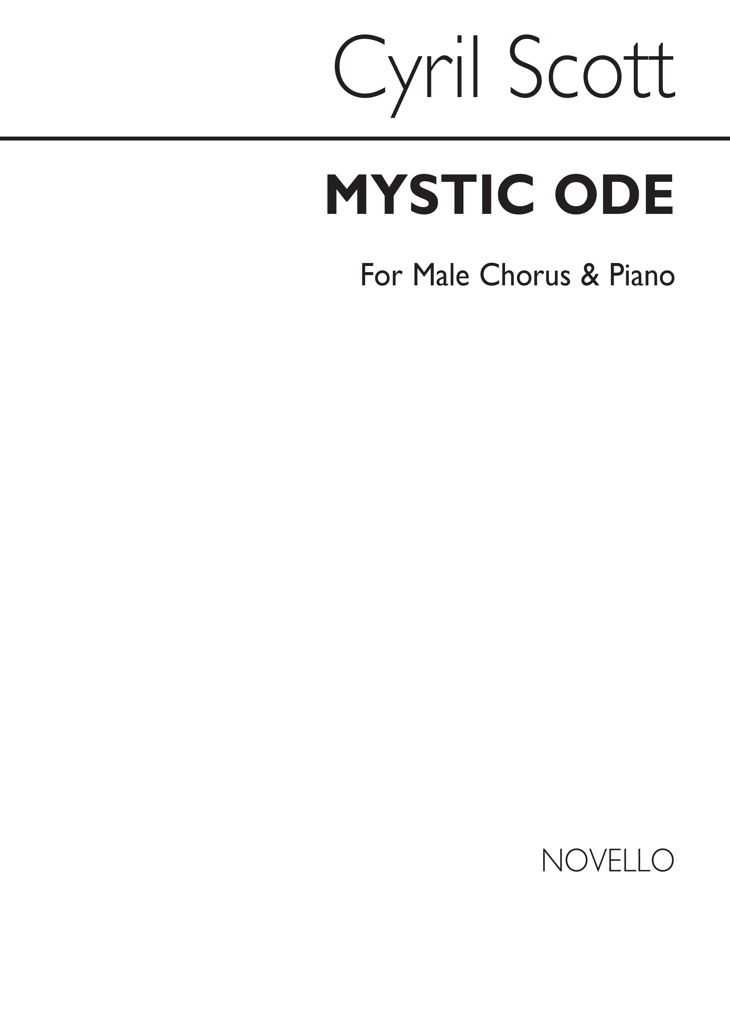 Cyril Scott: Mystic Ode (Sa)/Ttbb/Piano (Sa Are Optional)