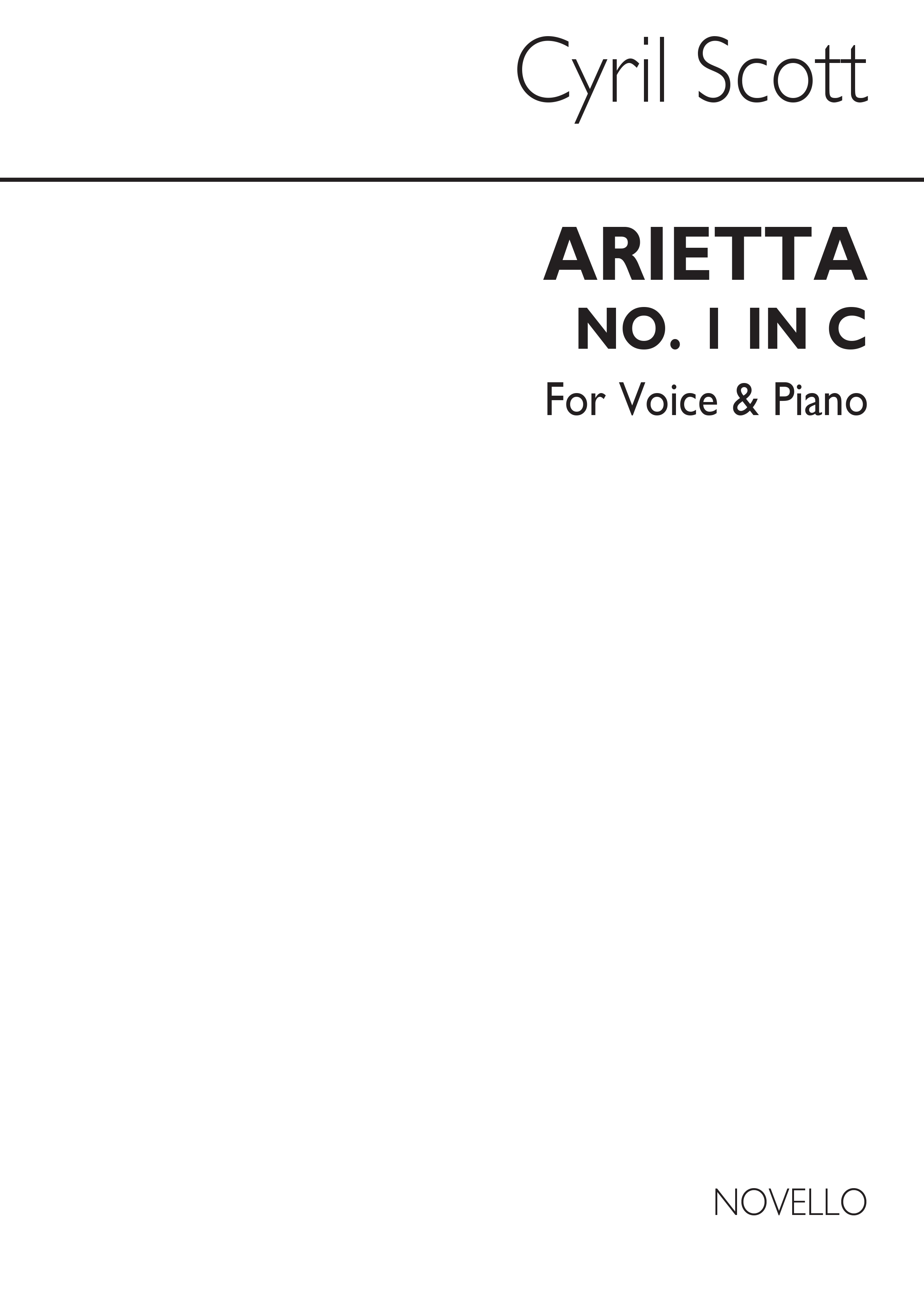 Scott: Arietta for Voice and Piano