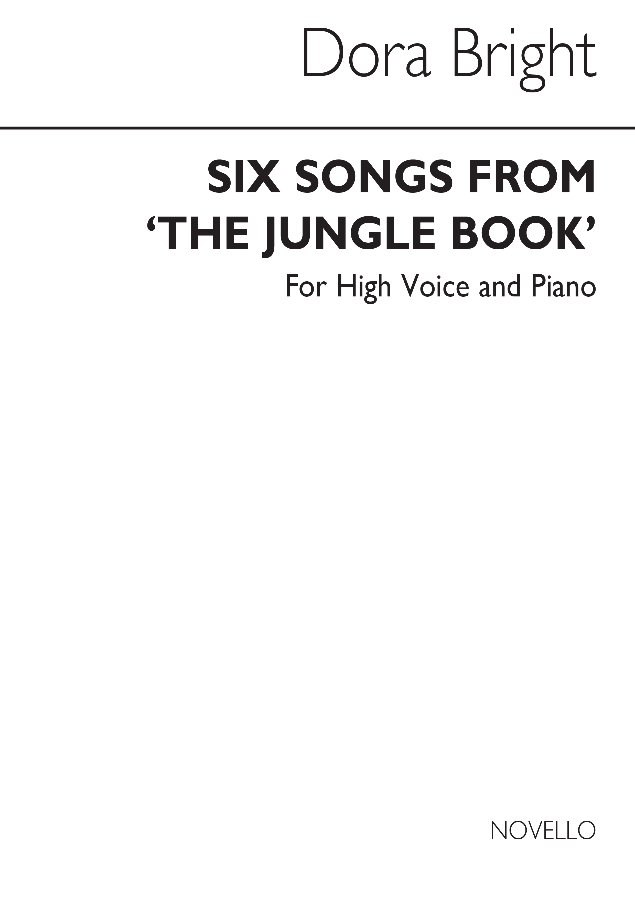 Bright, D Jungle Book Six Songs High Voice And Piano