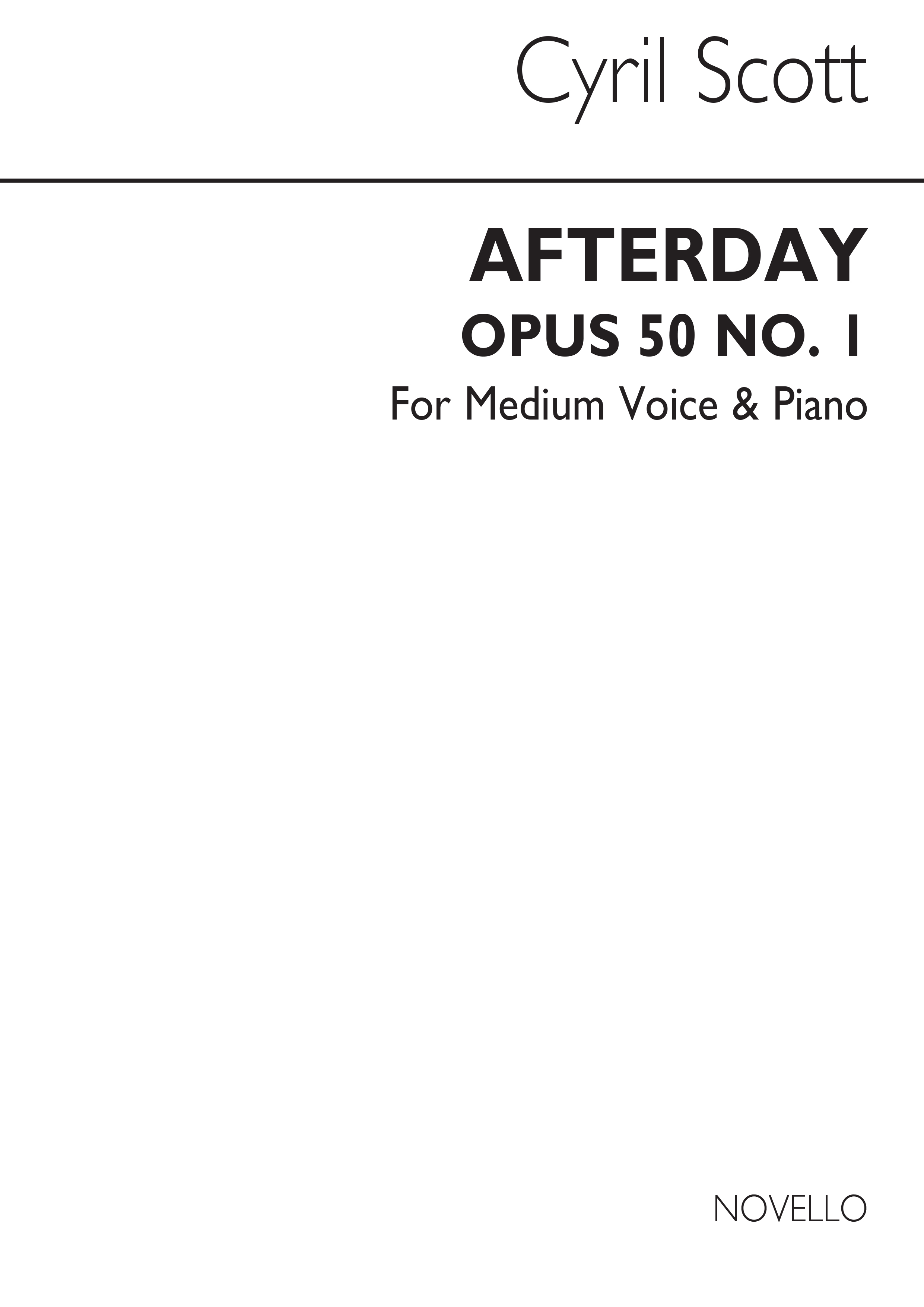 Cyril Scott: Afterday Op50 No.1-medium Voice/Piano (Key-b Flat)
