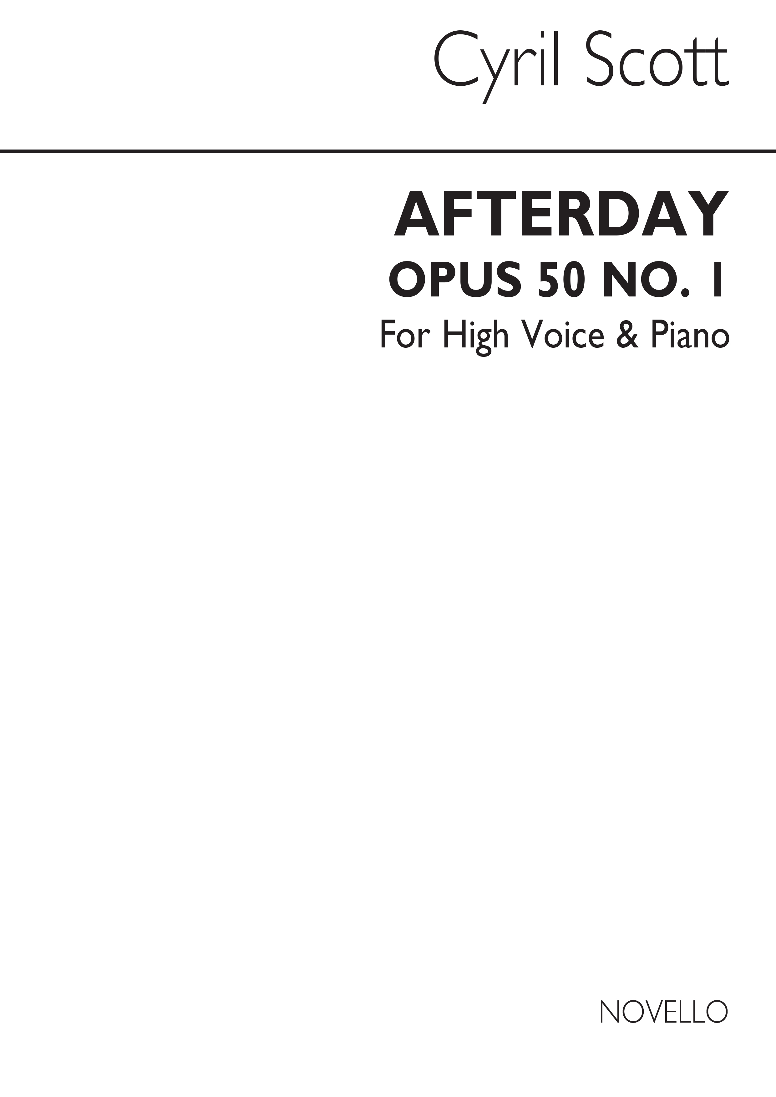 Cyril Scott: Afterday Op50 No.1-high Voice/Piano (Key-c)