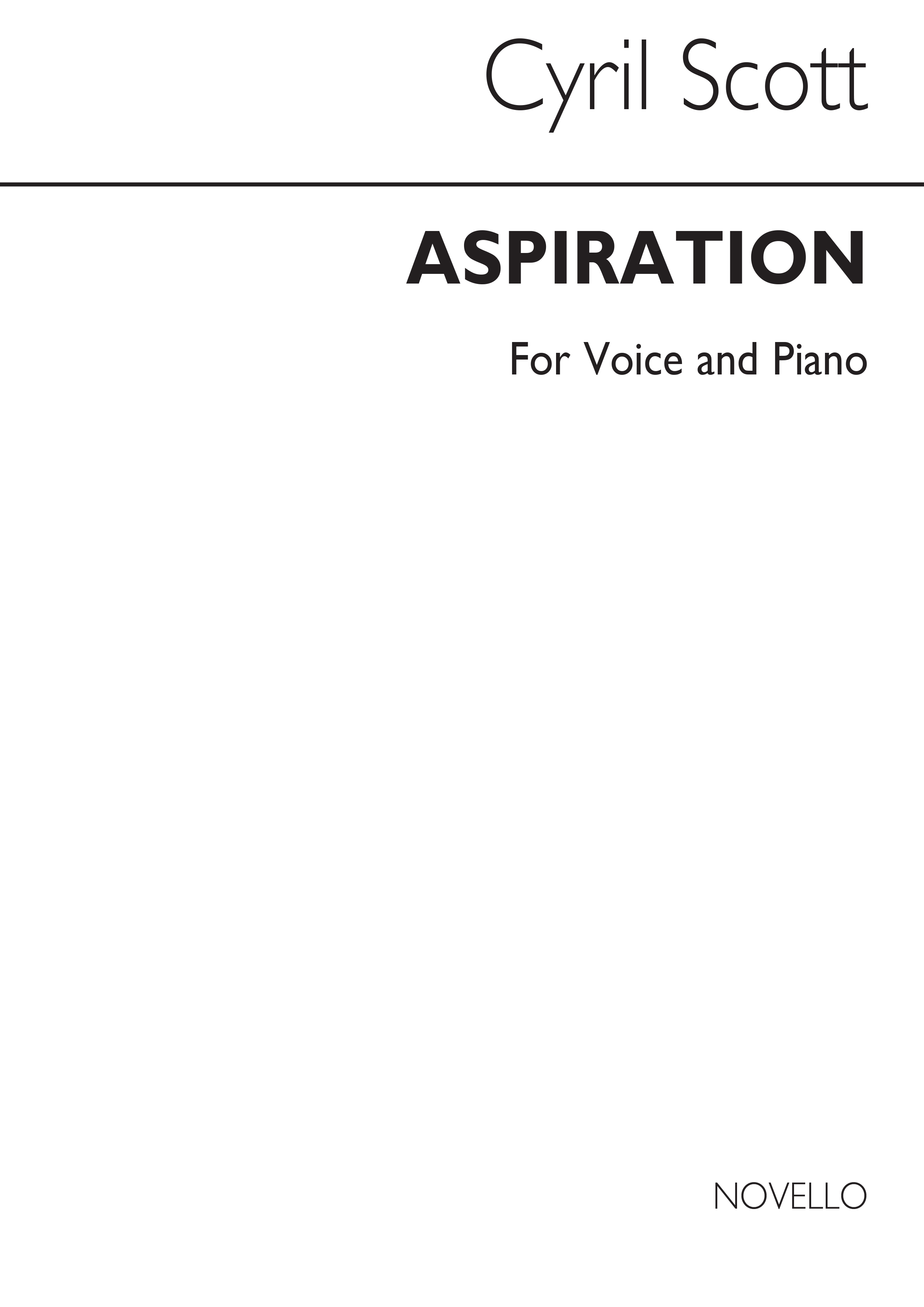 Cyril Scott: Aspiration Voice/Piano