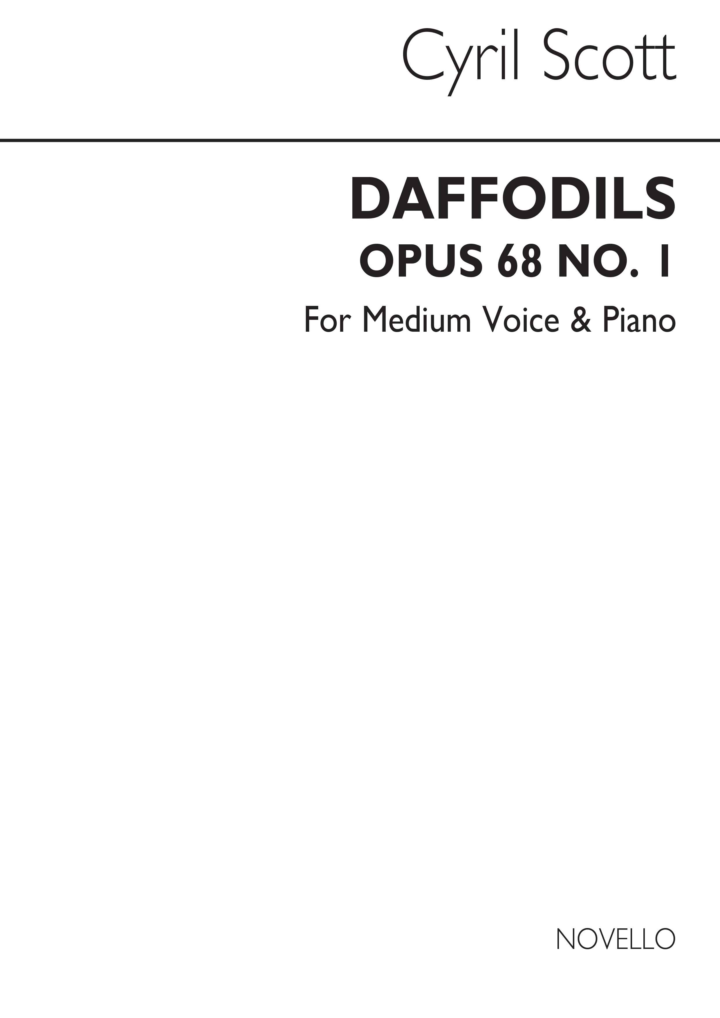 Cyril Scott: Daffodils Op68 No.1-medium Voice/Piano (Key-b Flat)