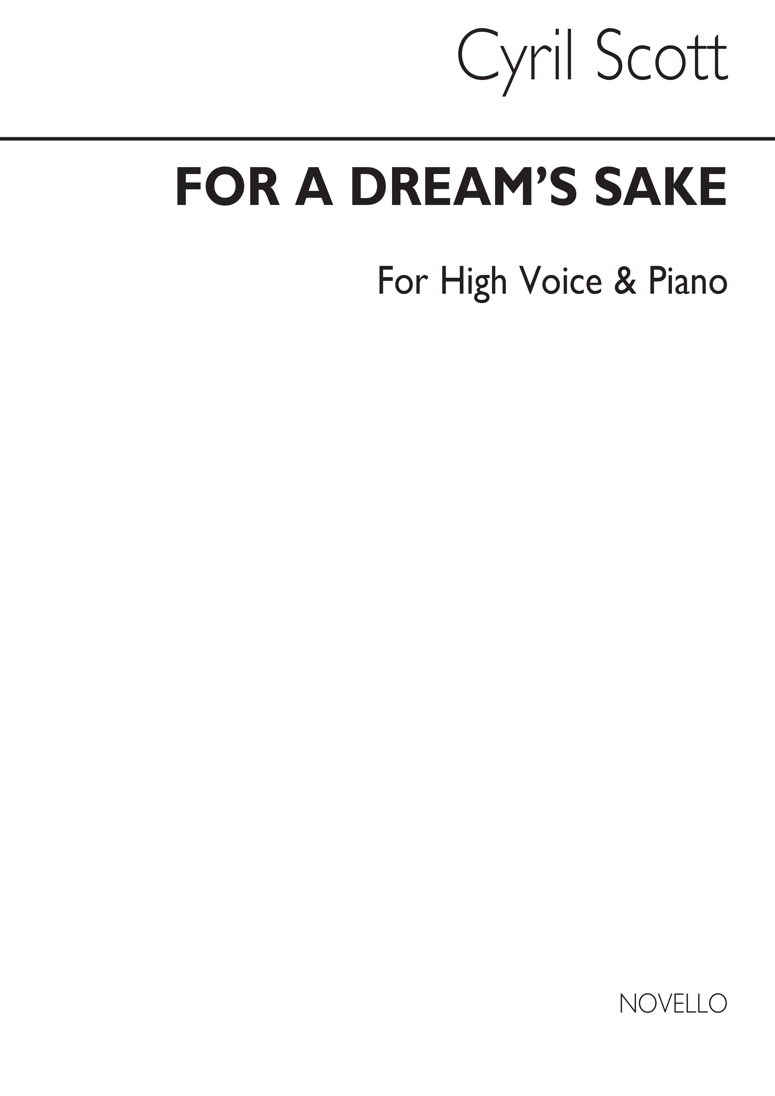 Cyril Scott: For A Dream's Sake-high Voice/Piano (Key-c)