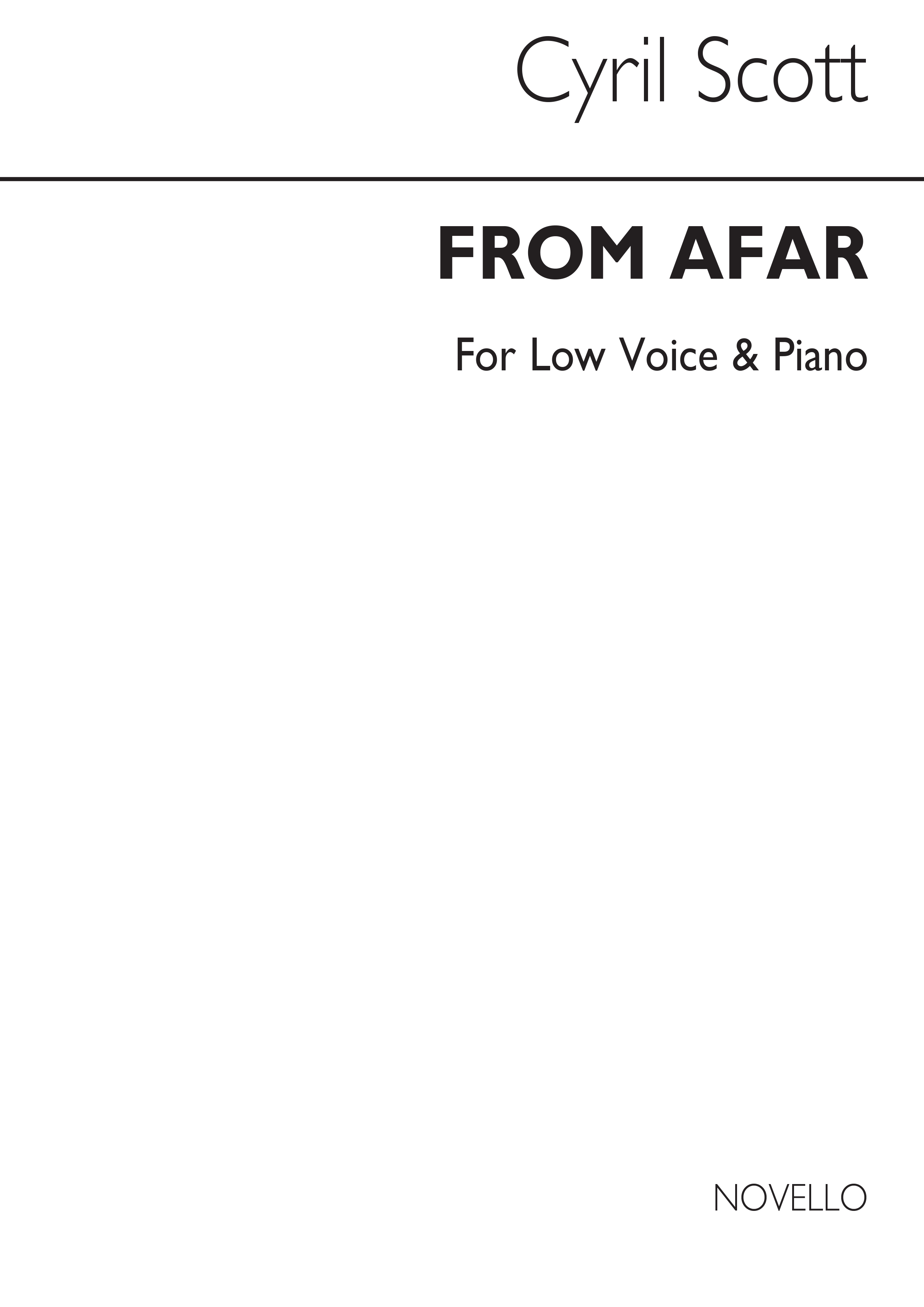 Cyril Scott: From Afar (D'outremer)-low Voice/Piano (Key-c)