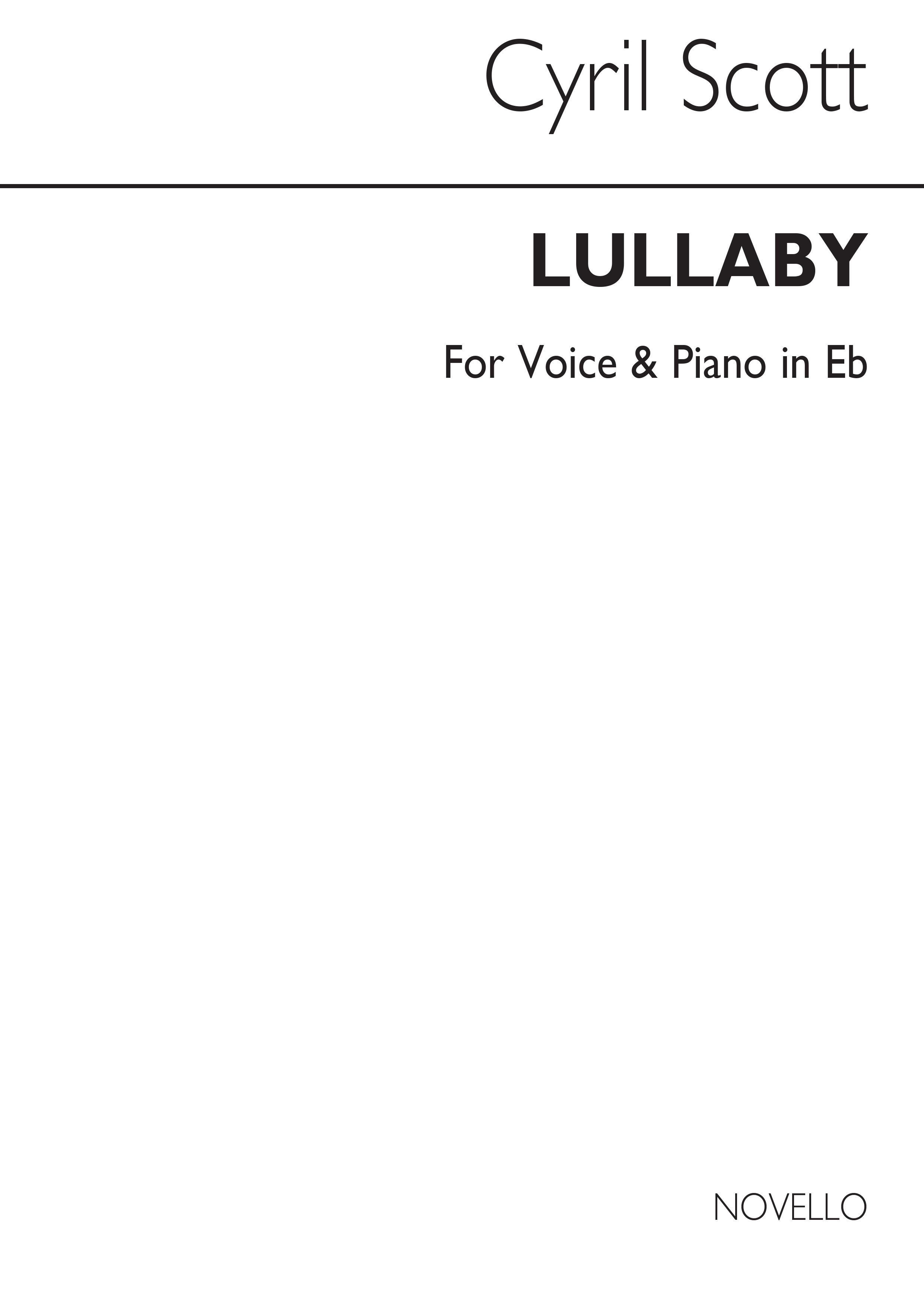 Scott: Lullaby Op.57 No.2 In Eb for Medium Voice with Piano acc.