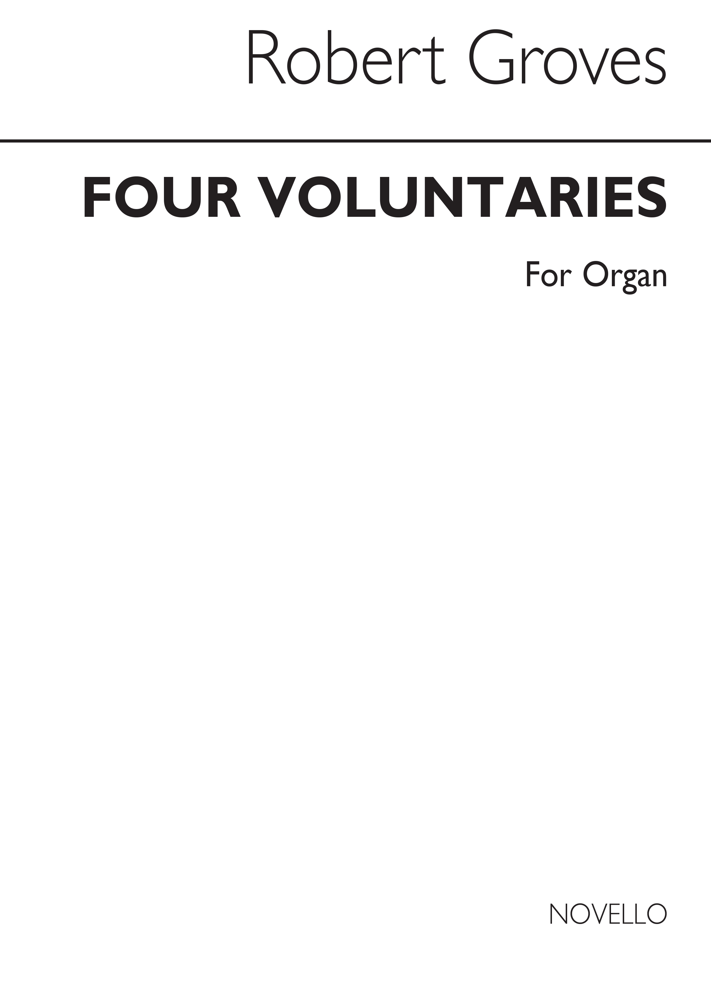 Groves, R Four Voluntaries Organ With Or Without Pedals