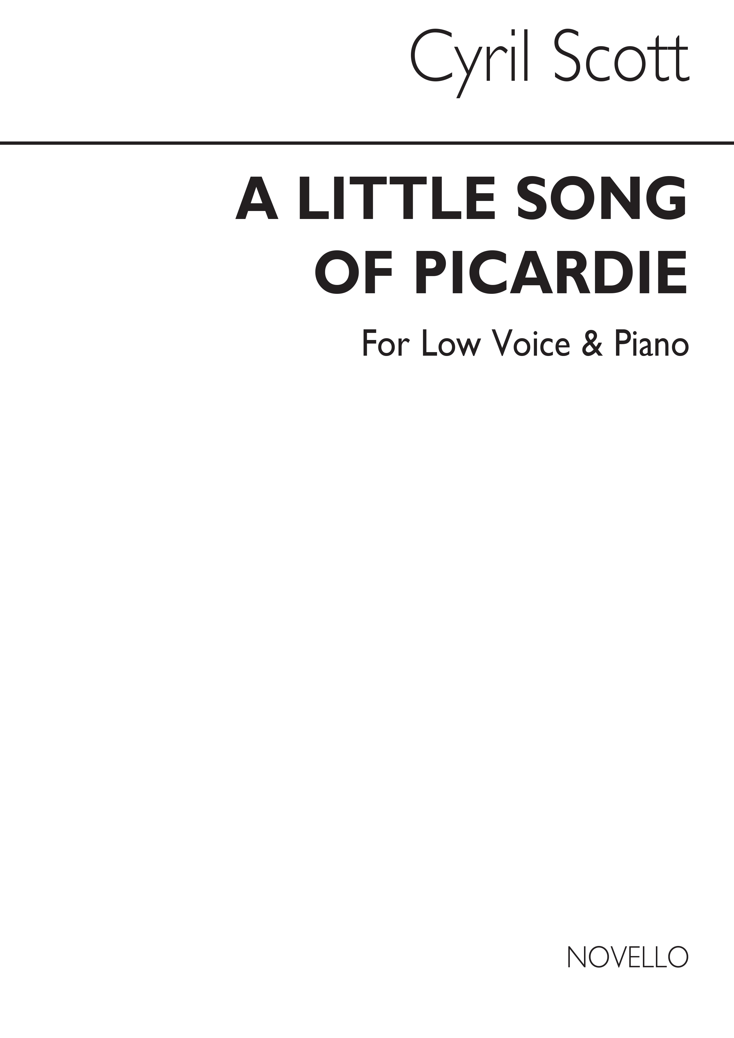 Cyril Scott: The Little Song Of Picardie-low Voice/Piano (Key-d)
