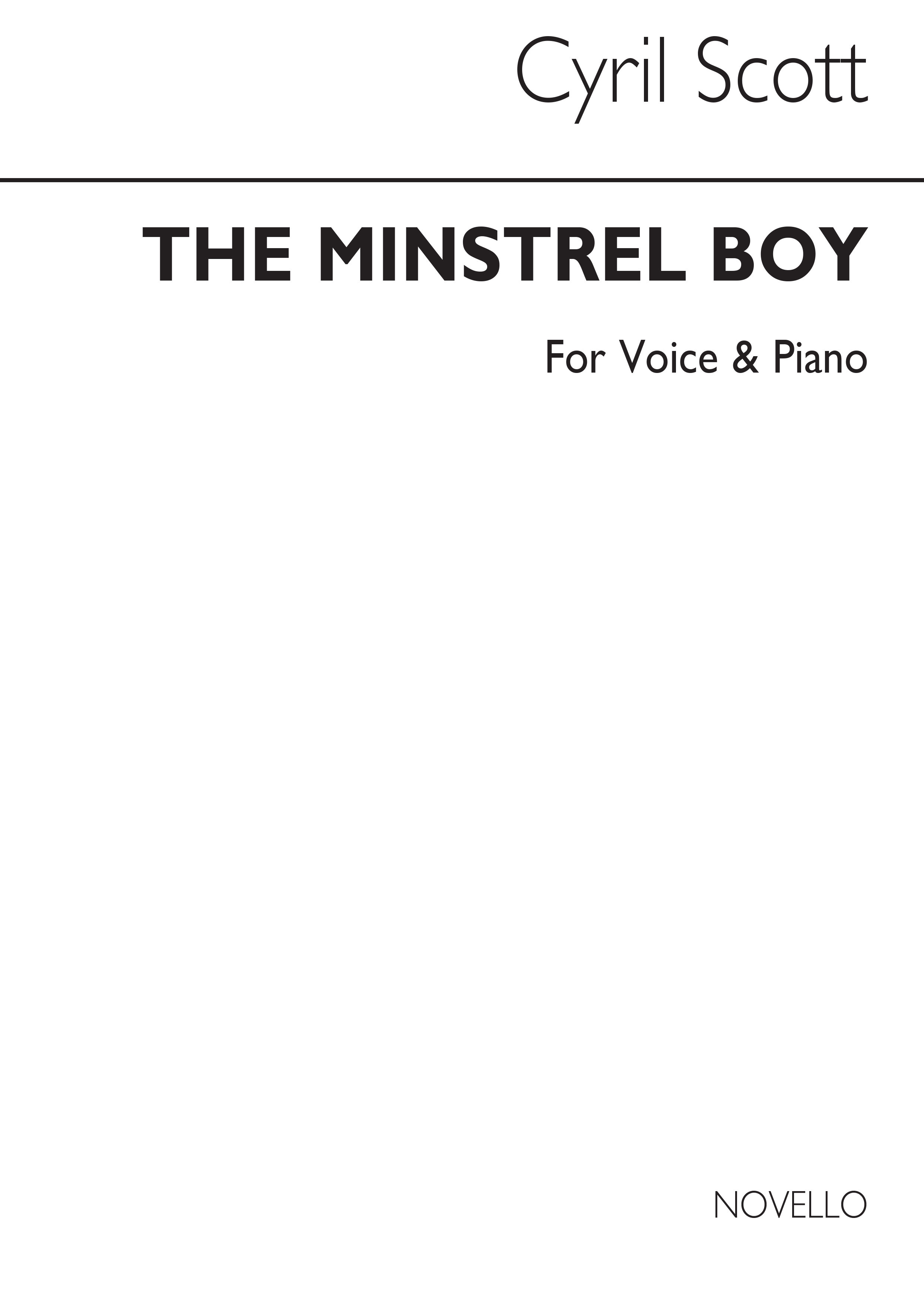 Cyril Scott: The Minstrel Boy-low Voice/Piano (Key E Flat)