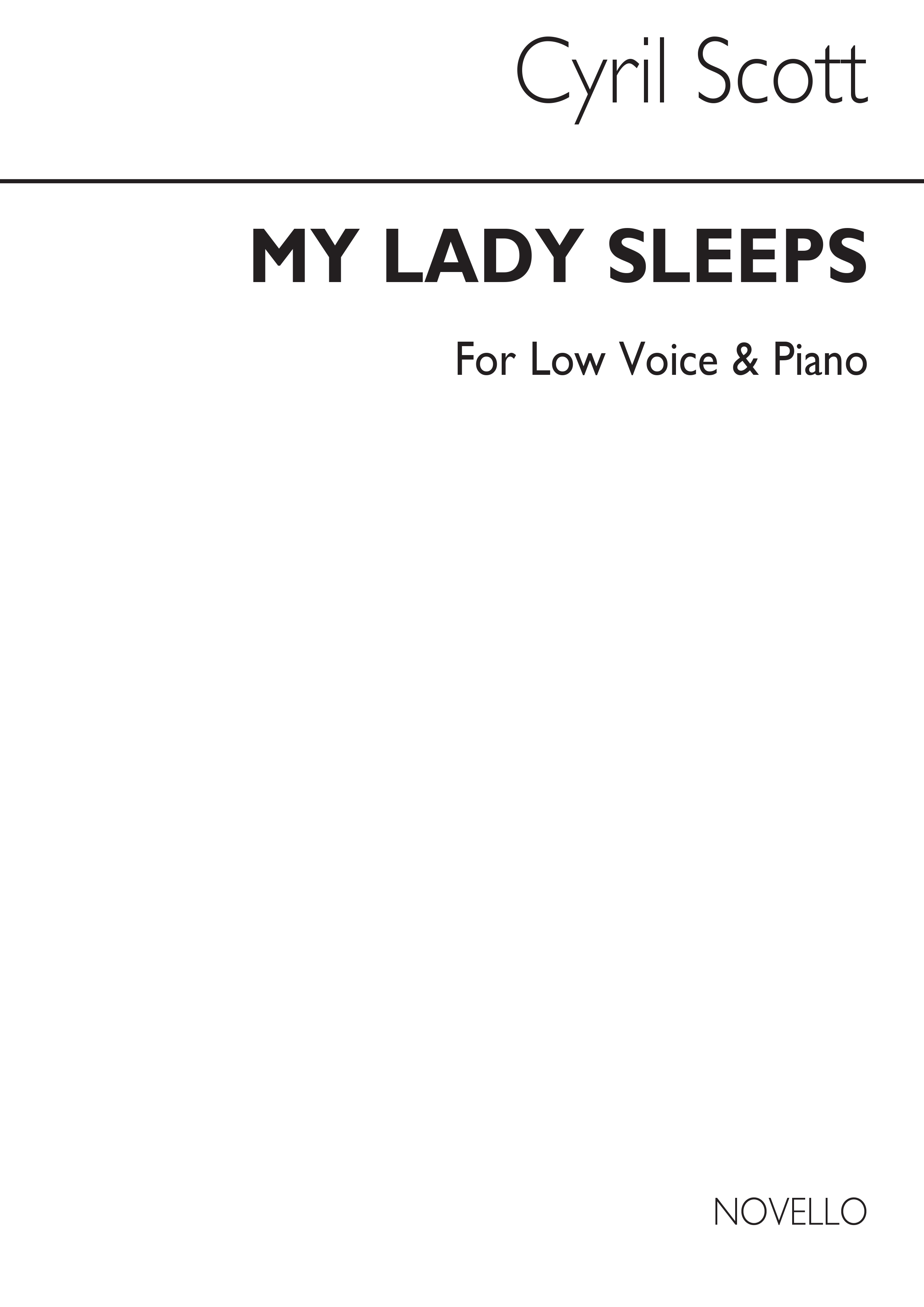 Cyril Scott: My Lady Sleeps Op70 No.1-low Voice/Piano (Key-d)