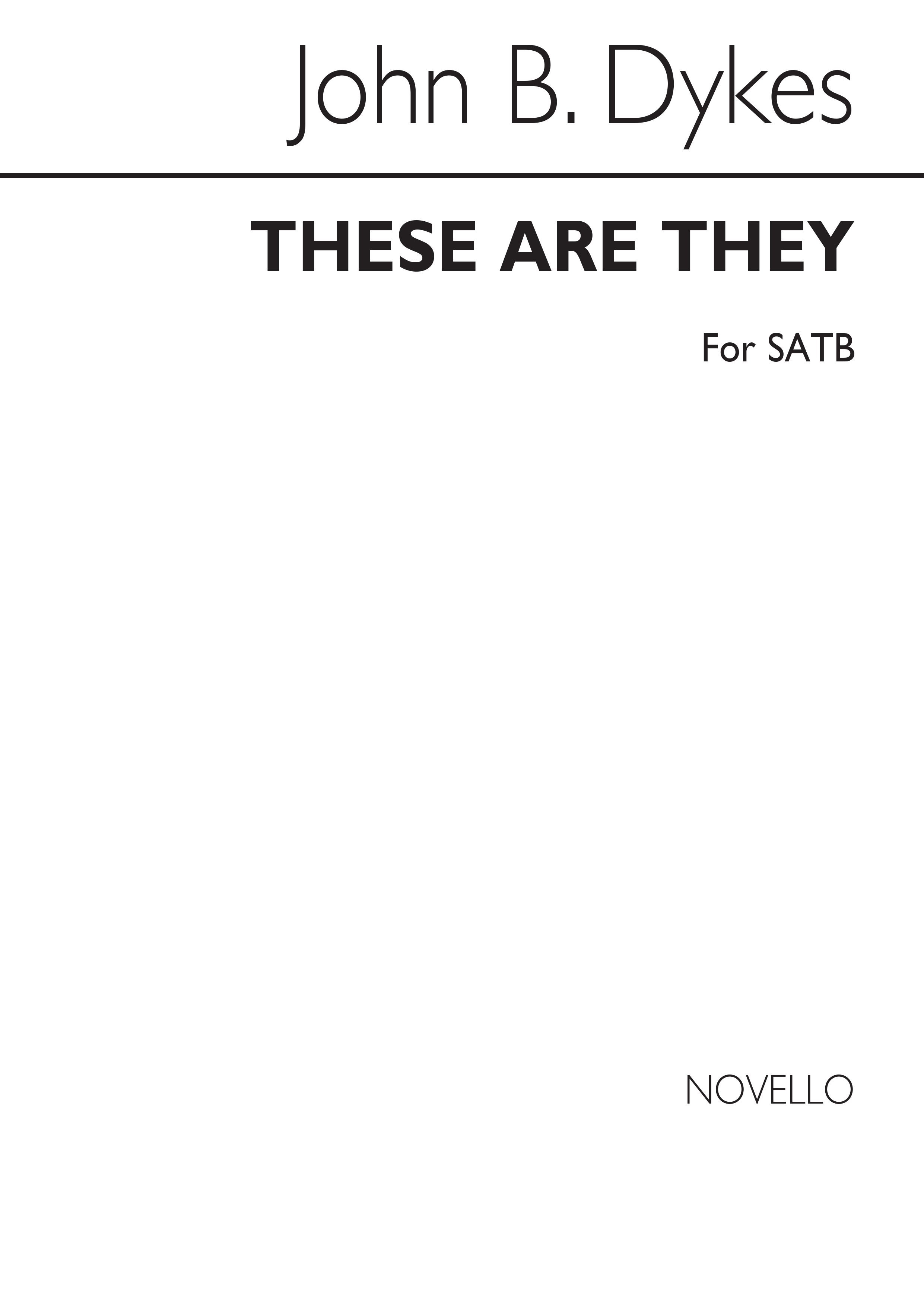 These Are They (SATB)