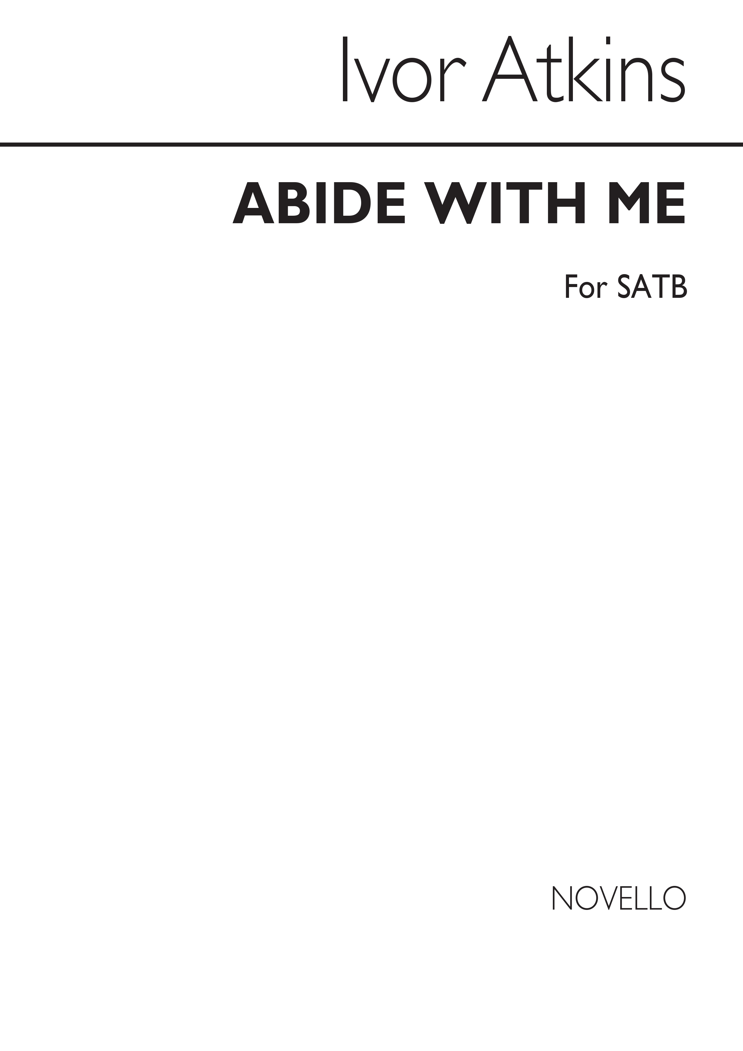 Atkins: Abide With Me for SATB Chorus with Organ Accompaniment