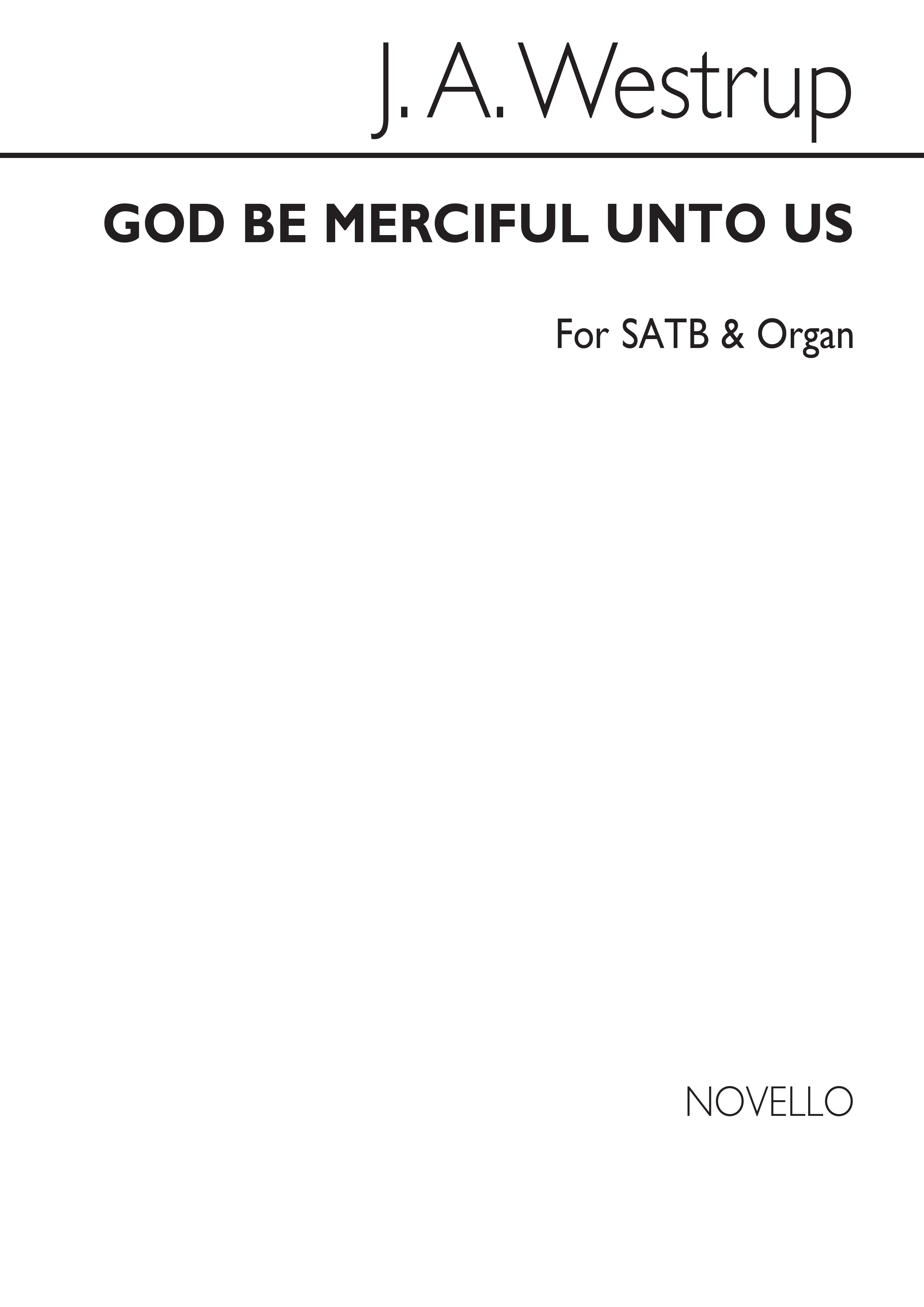 Westrup, J A God Be Merciful Unto Us Satb And Organ