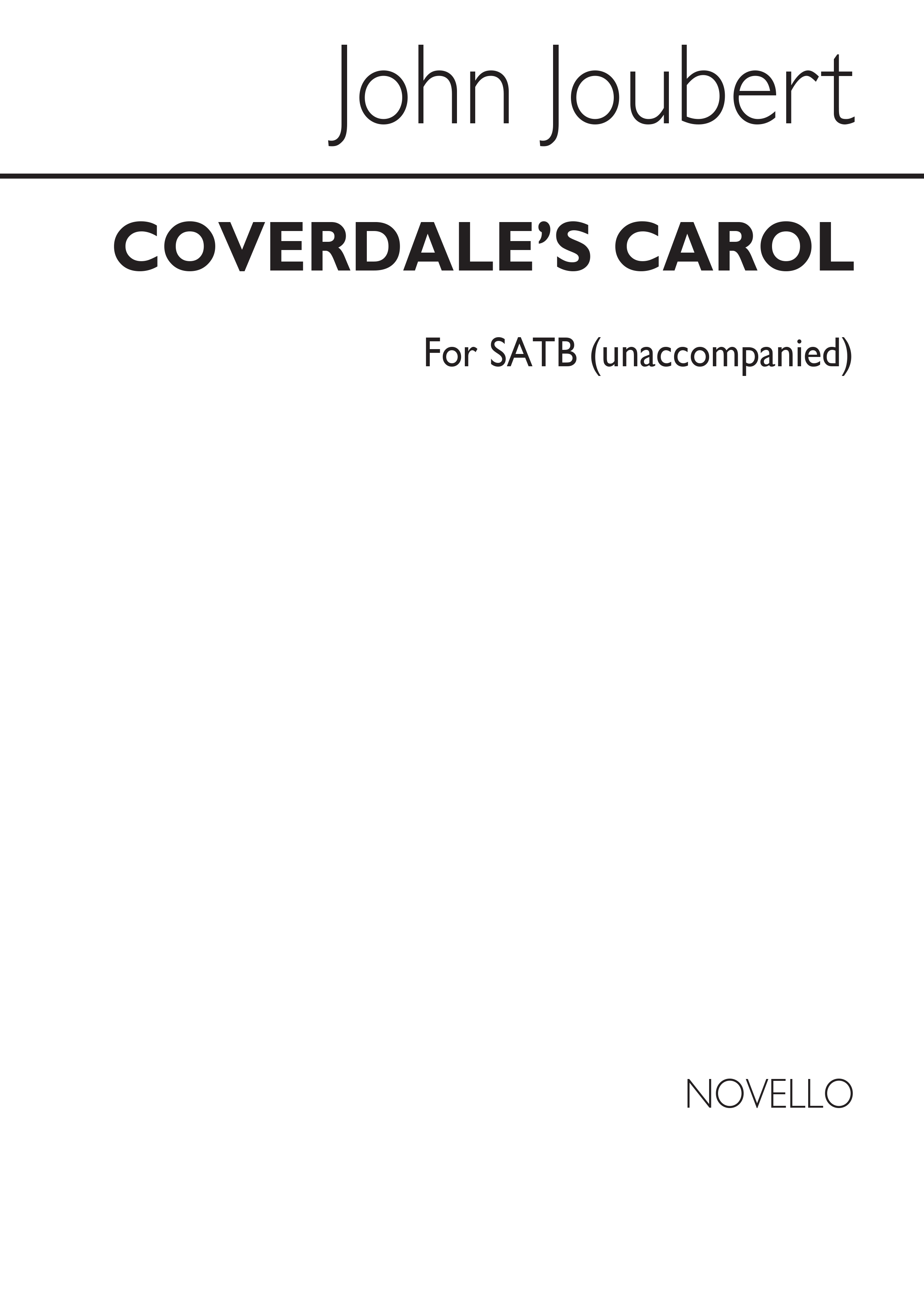 John Joubert: Coverdale's Carol (SATB)