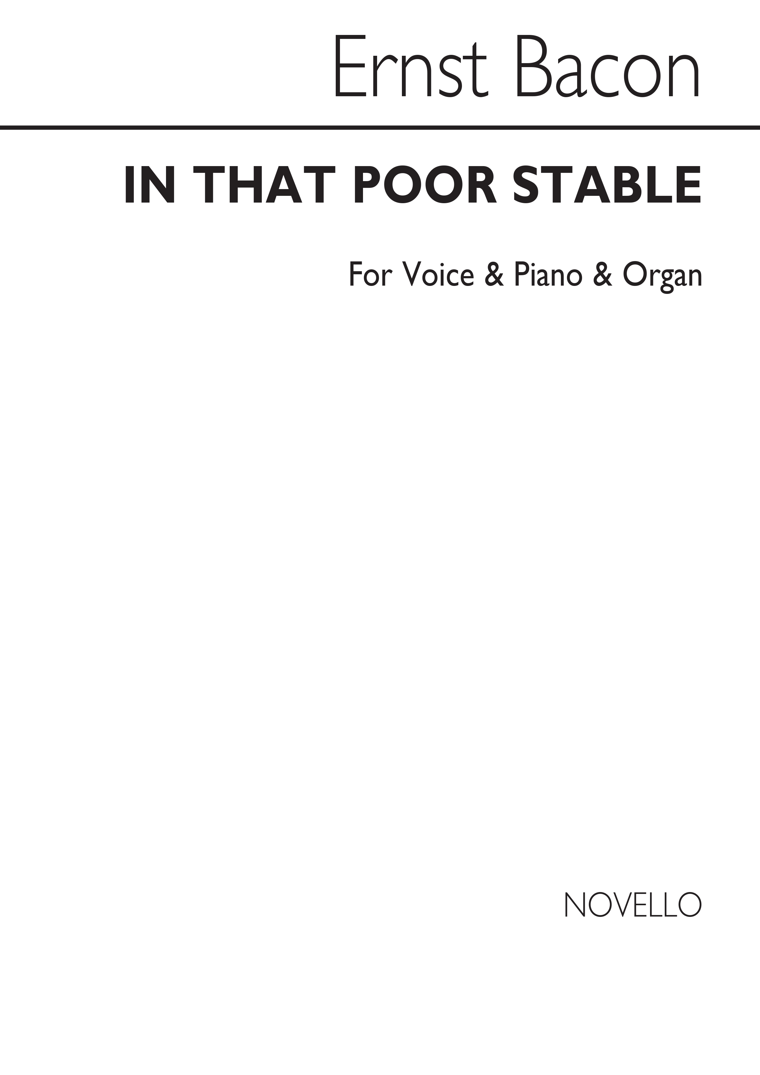Ernst Bacon: In That Poor Stable