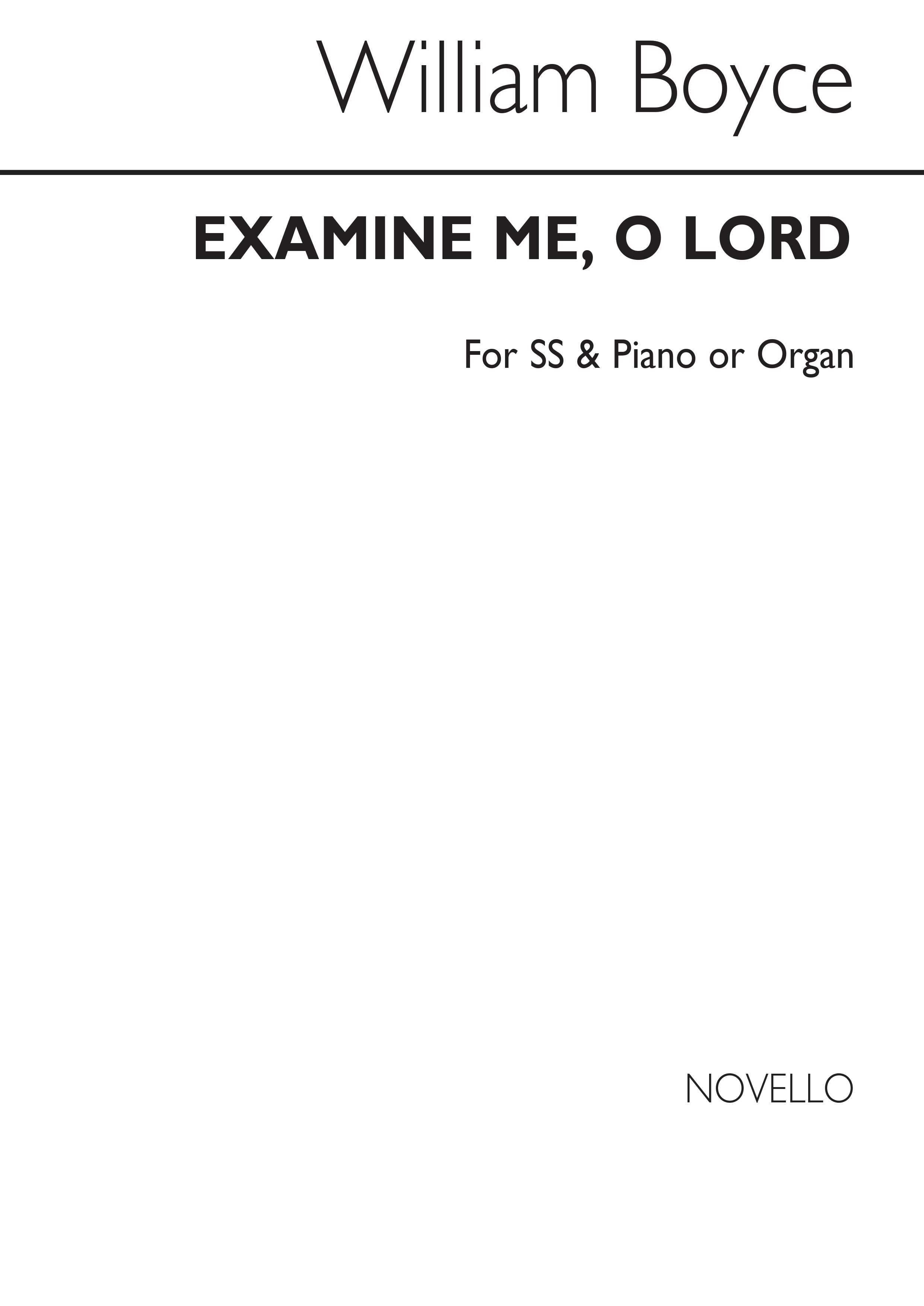 William Boyce: Examine Me, O Lord