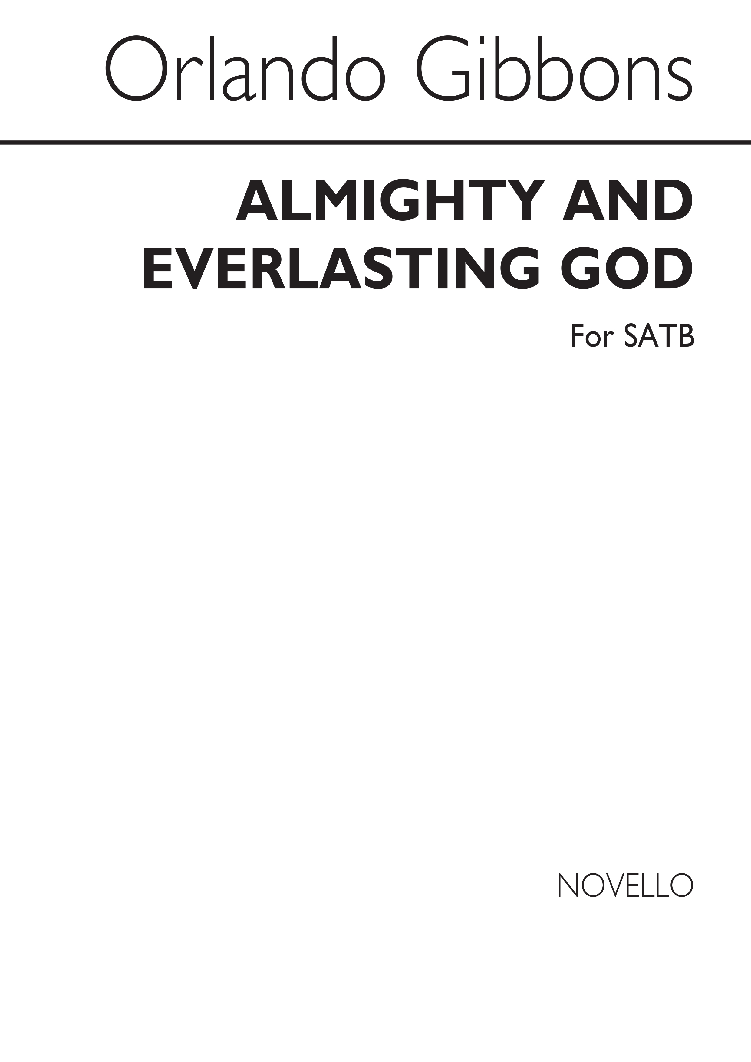 Gibbons Almighty And Everlasting God Satb