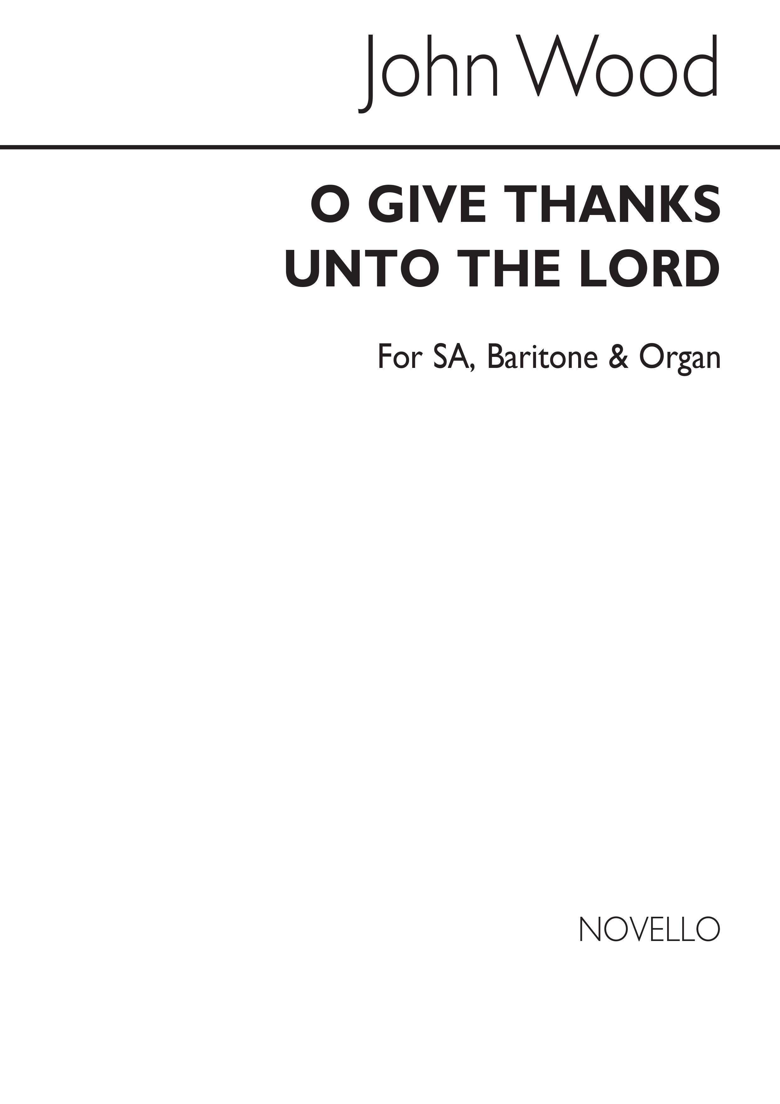 Charles Wood: O Give Thanks Unto The Lord