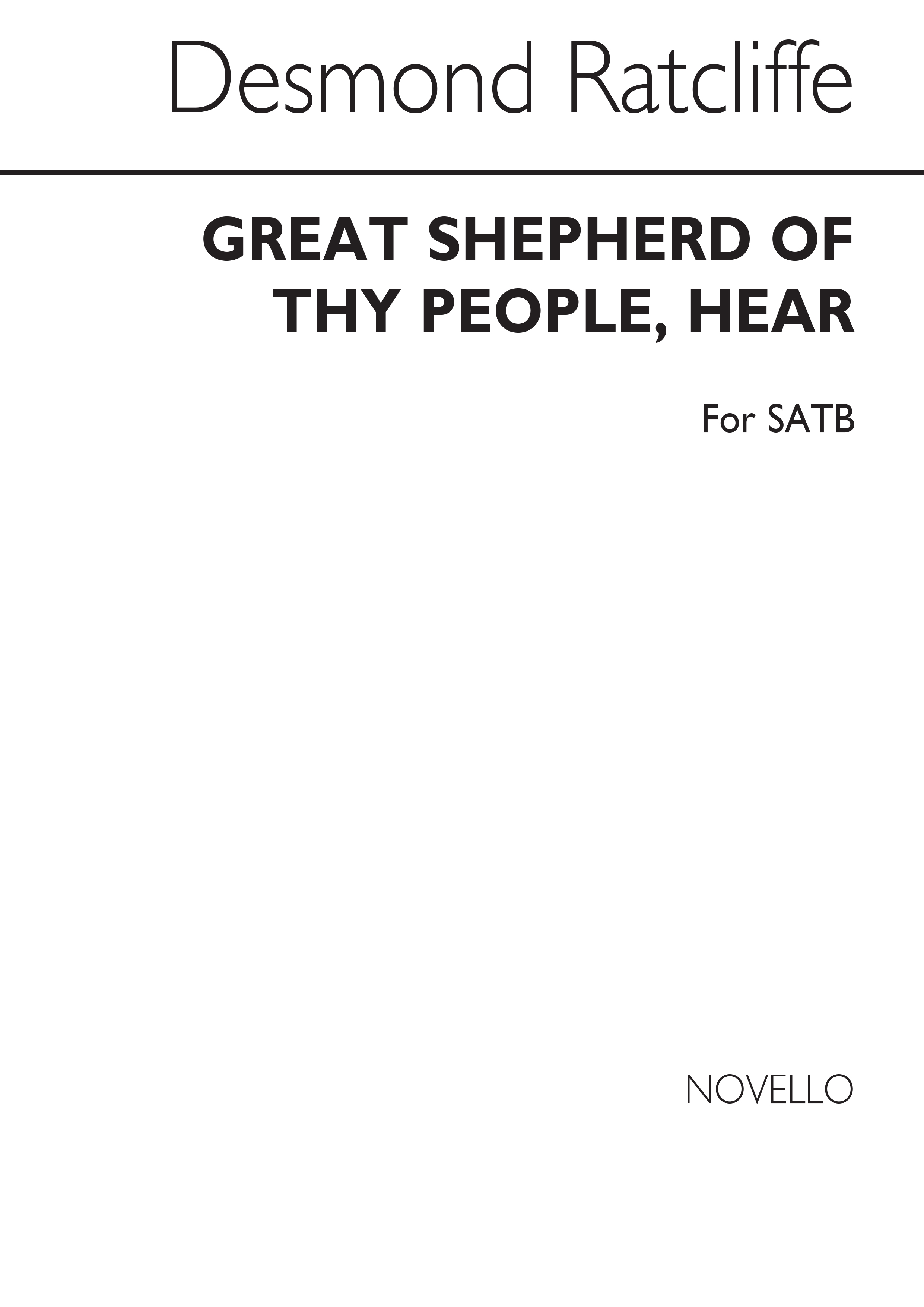 Ratcliffe: Great Shepherd Of Thy People, Hear for SATB Chorus