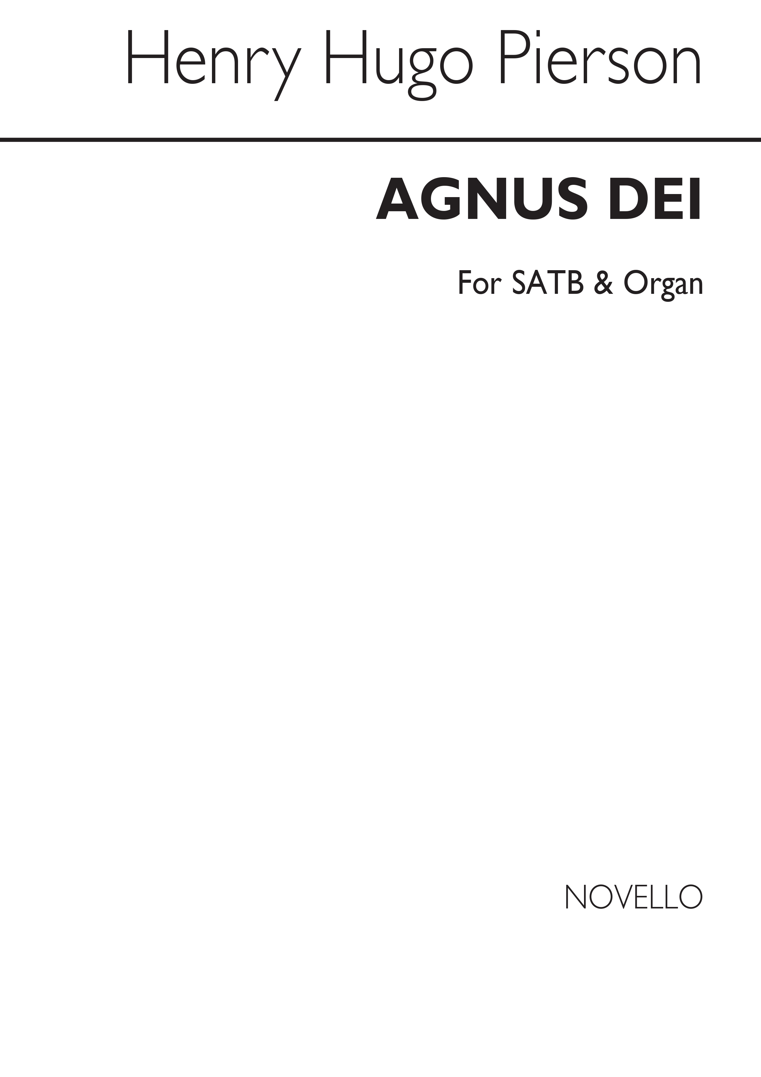 Pierson: Agnus Dei for SATB Chorus