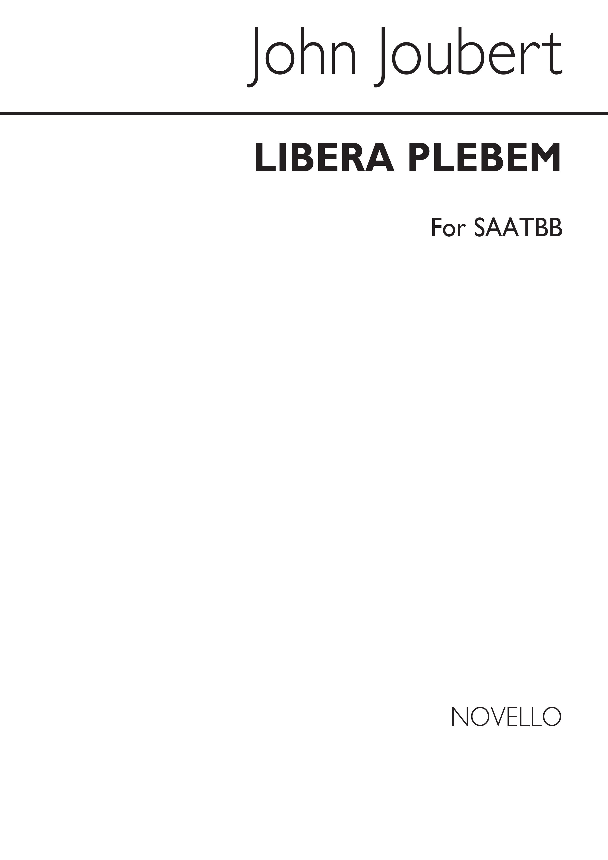 Joubert: Libera Plebem for SAATBB Chorus