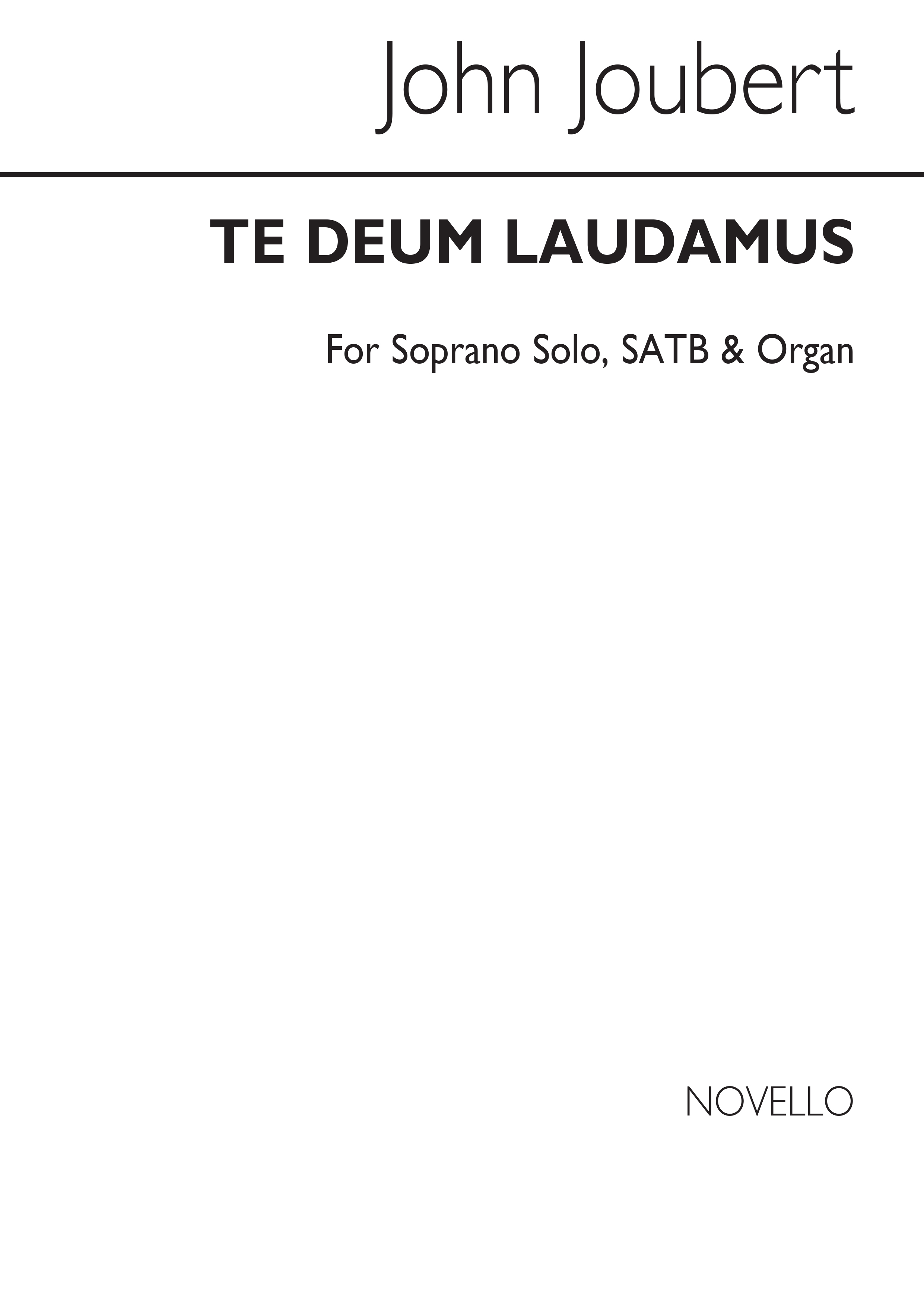 Joubert: Te Deum SSATB Chorus and Organ