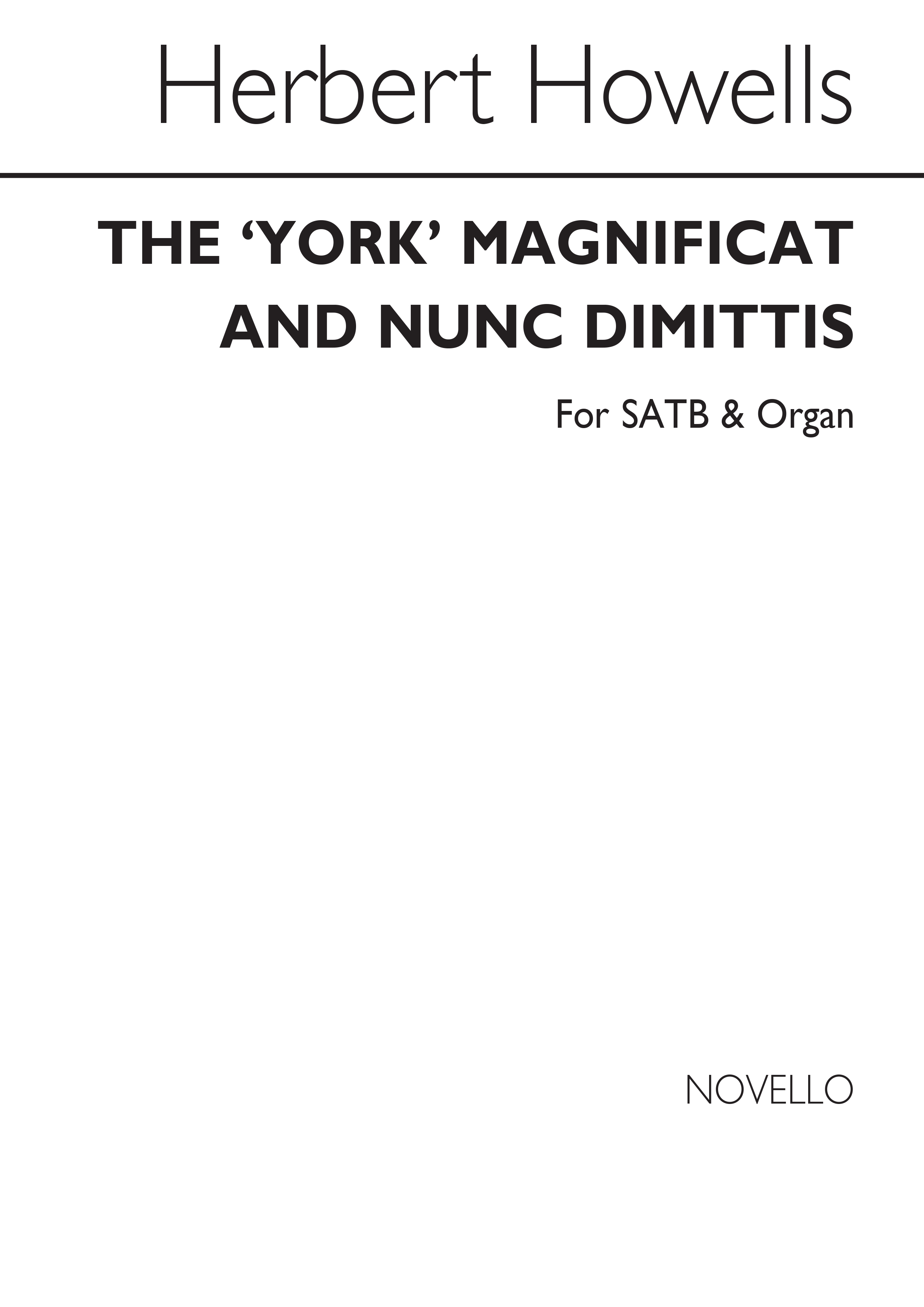 Herbert Howells: Magnificat & Nunc Dimittis (York)