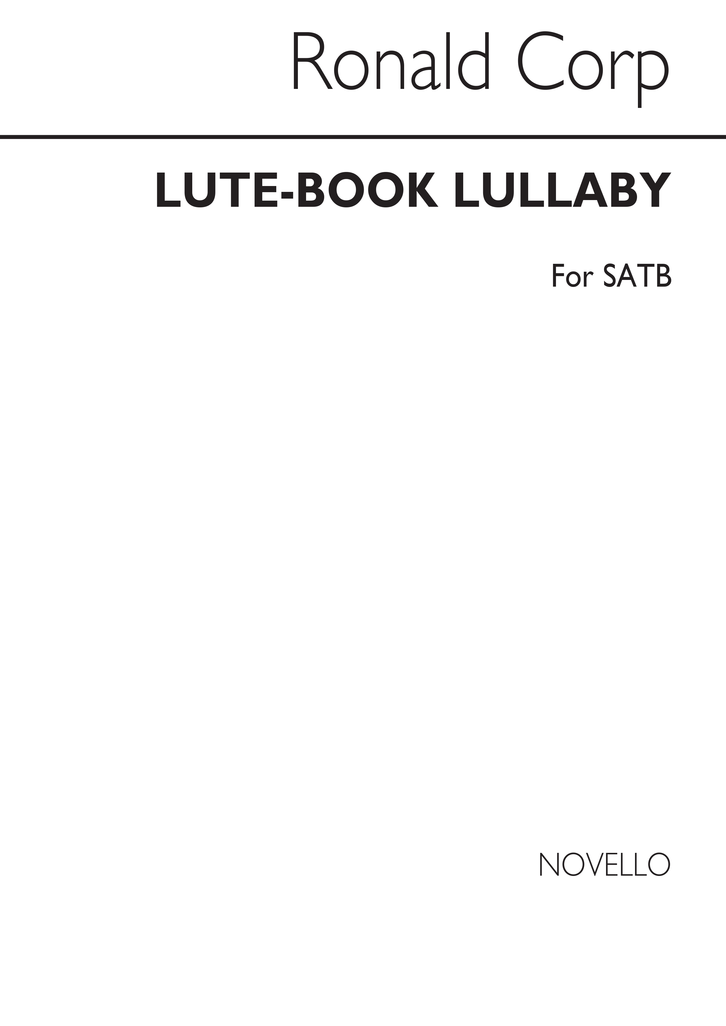 Corp: Lute-book Lullaby for SATB Chorus