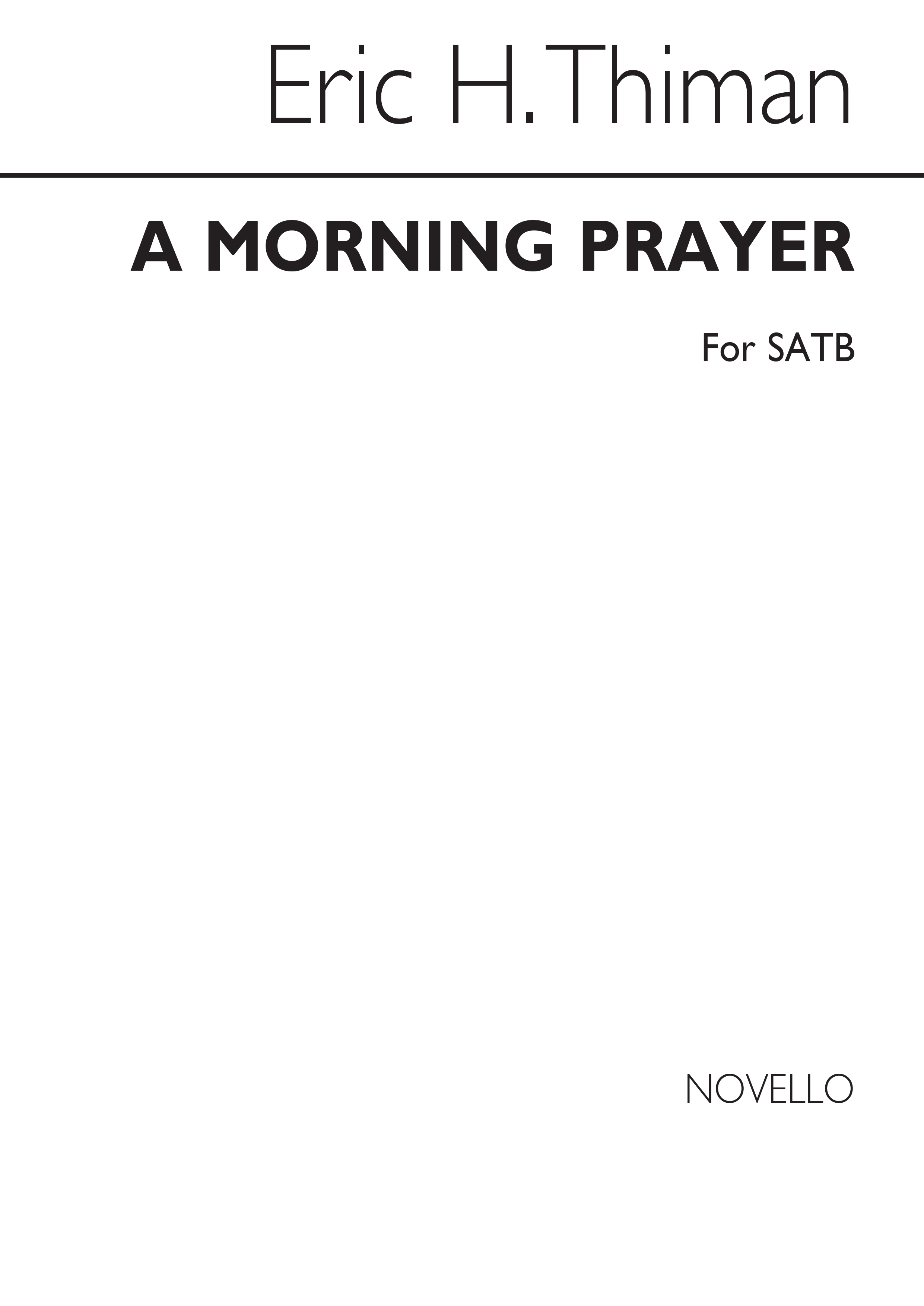 Thiman: Morning Prayer for SATB Chorus