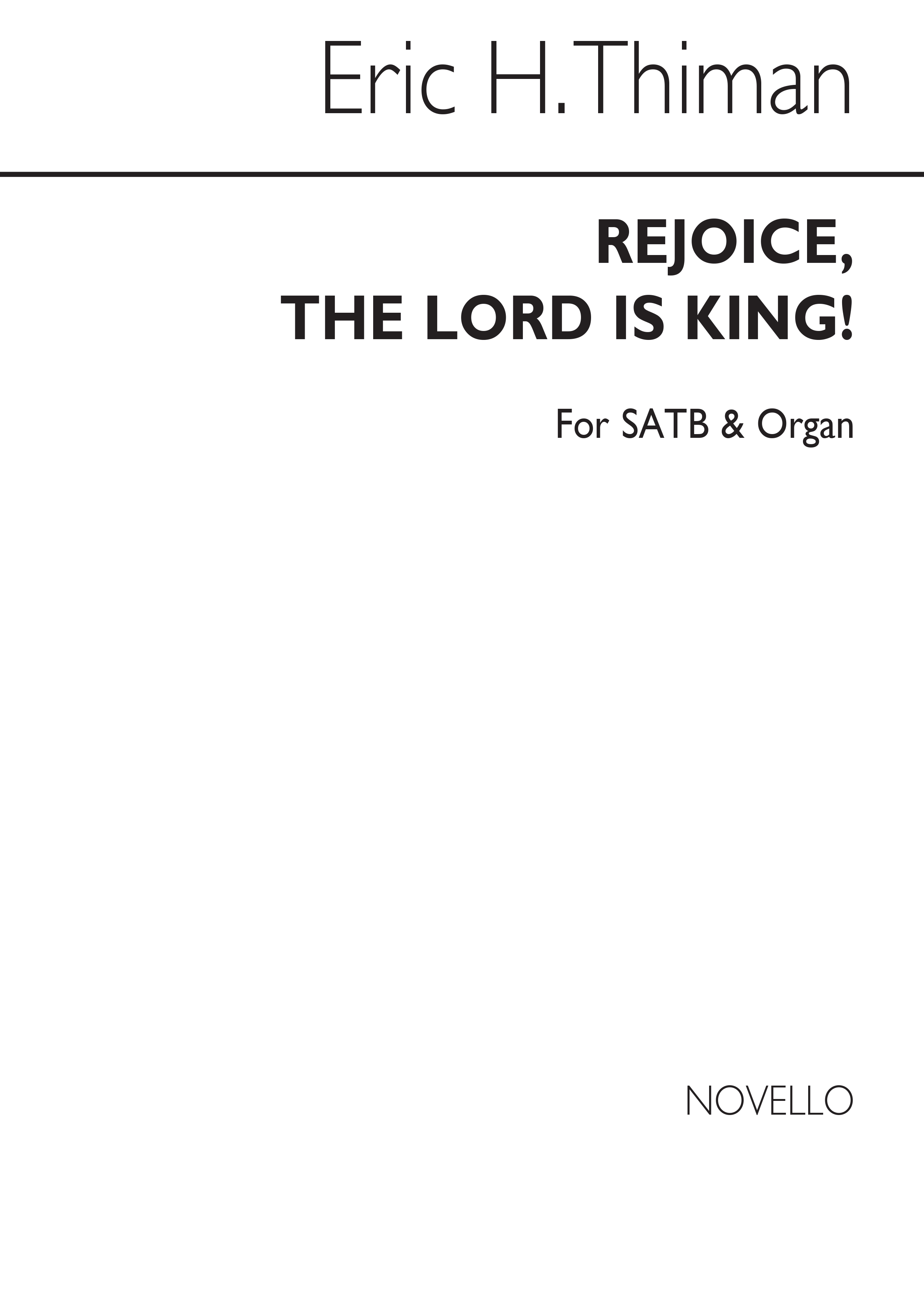 Thiman: Rejoice The Lord Is King for SATB Chorus