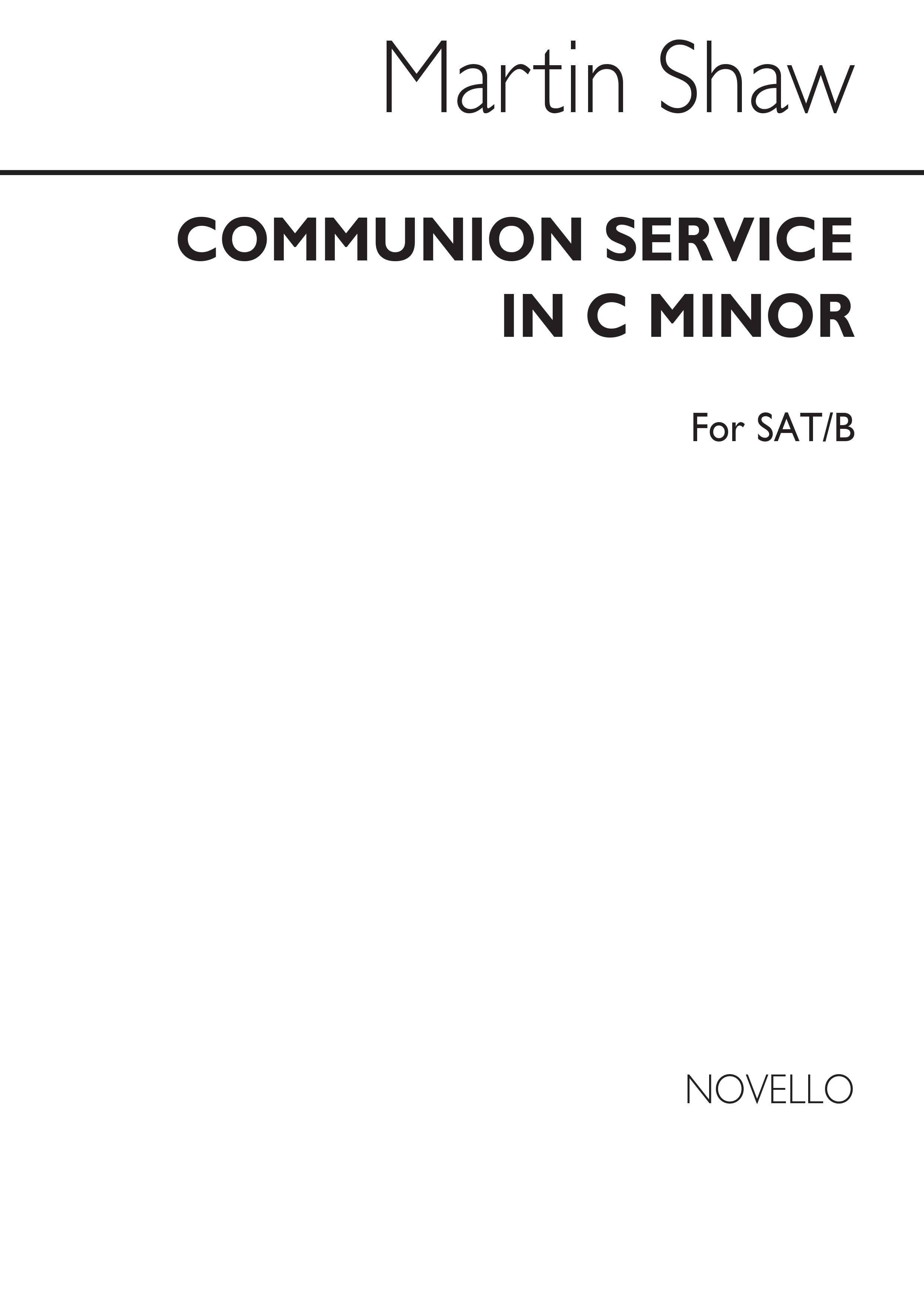 Martin Shaw: Communion Service In C Min