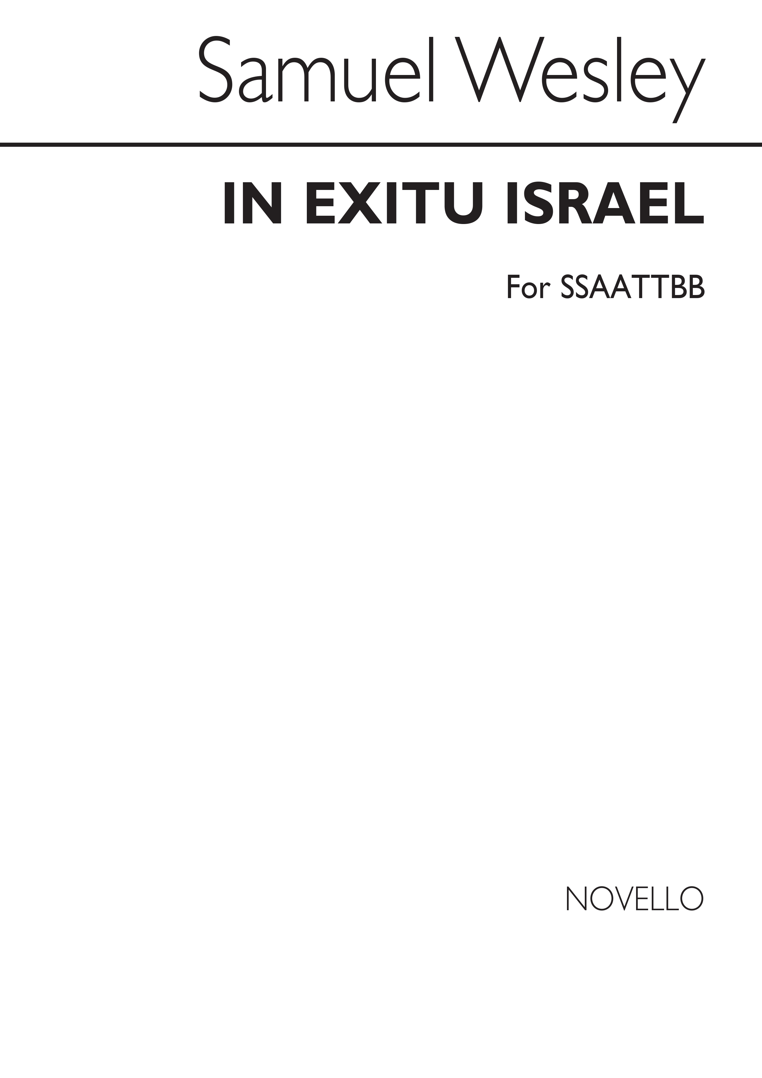 Samuel Wesley: In Exitu Israel