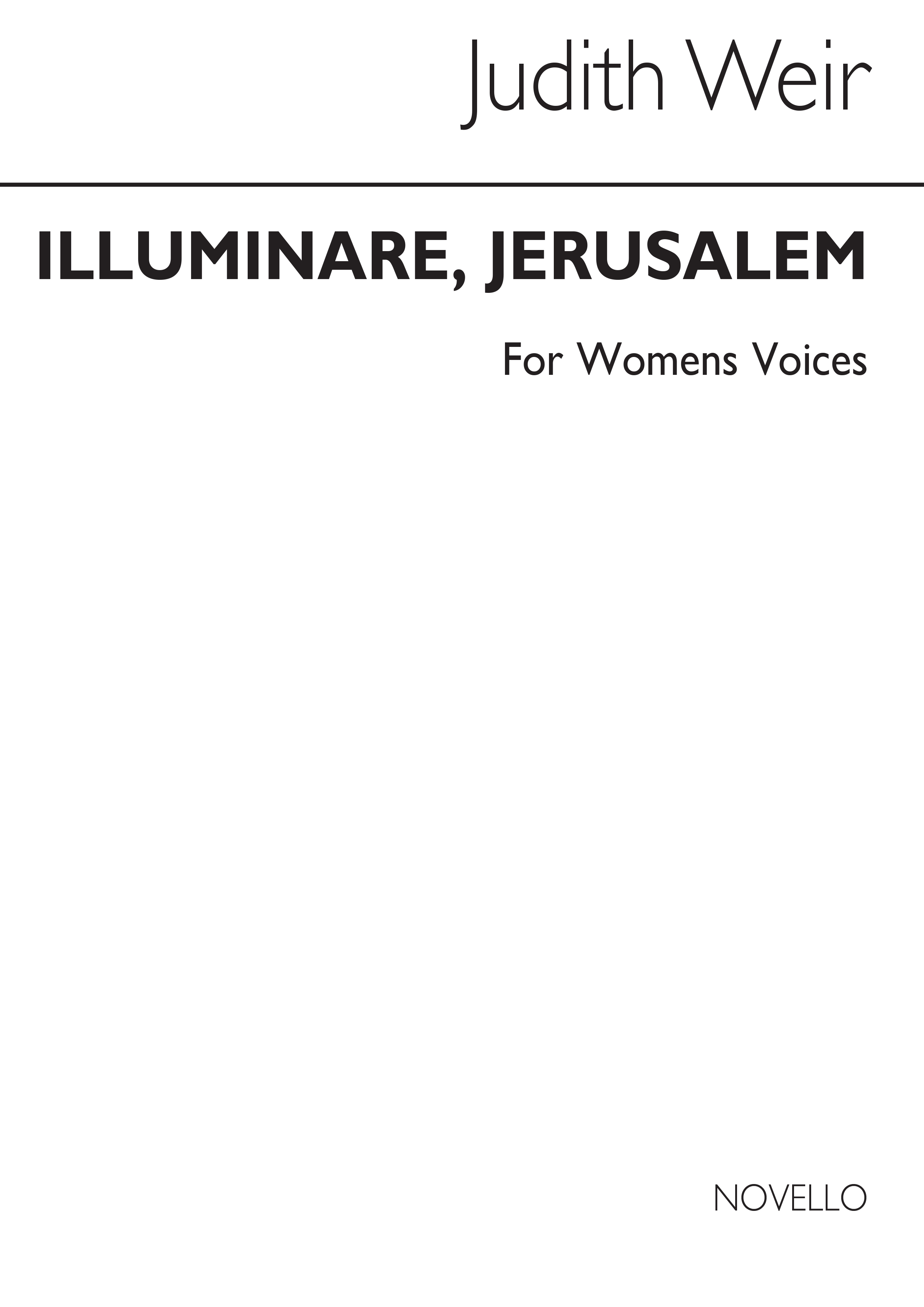 Judith Weir: Illuminare, Jerusalem (Women's Voices and Double Bass)