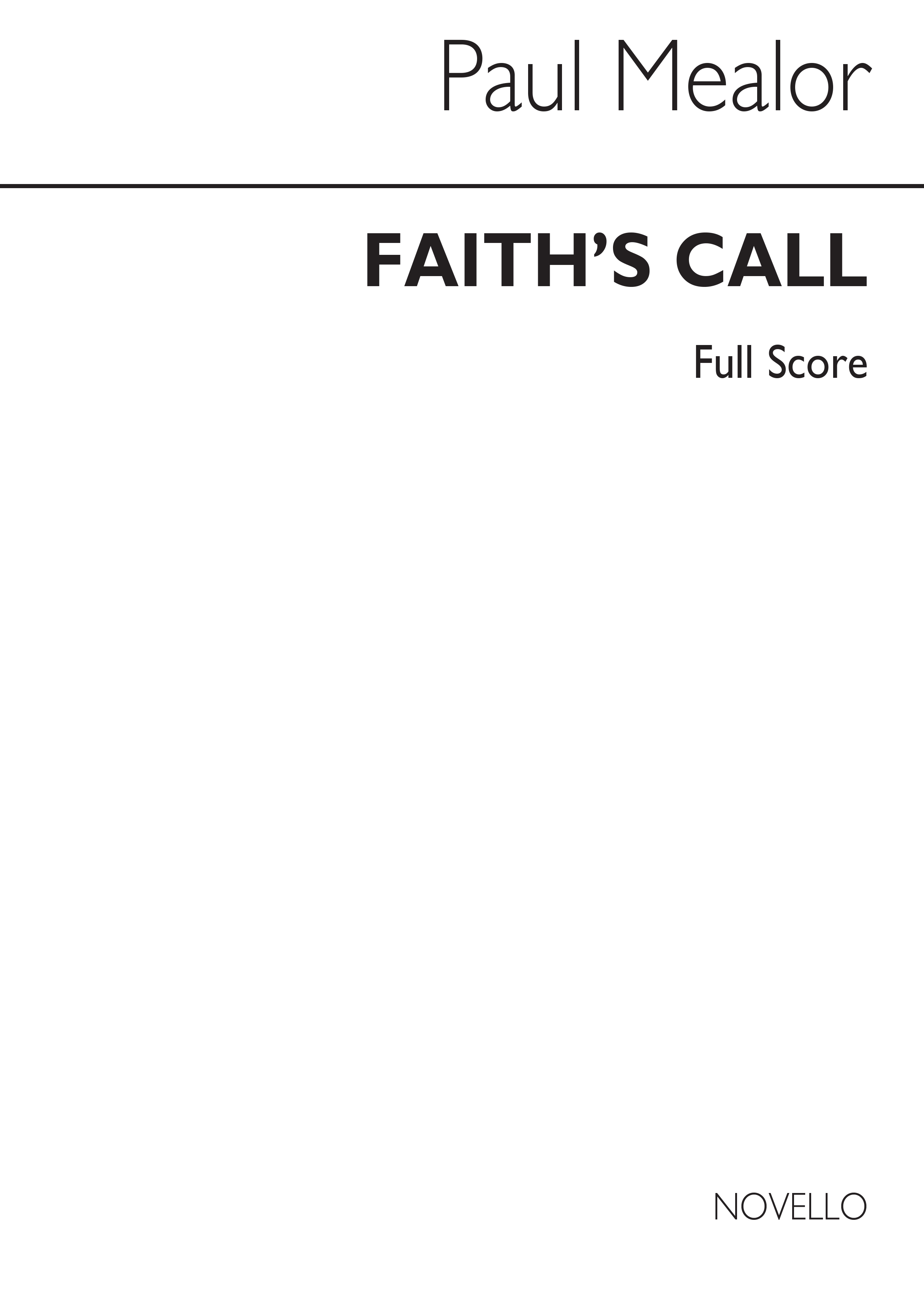 Paul Mealor: Faith's Call (Full Score)
