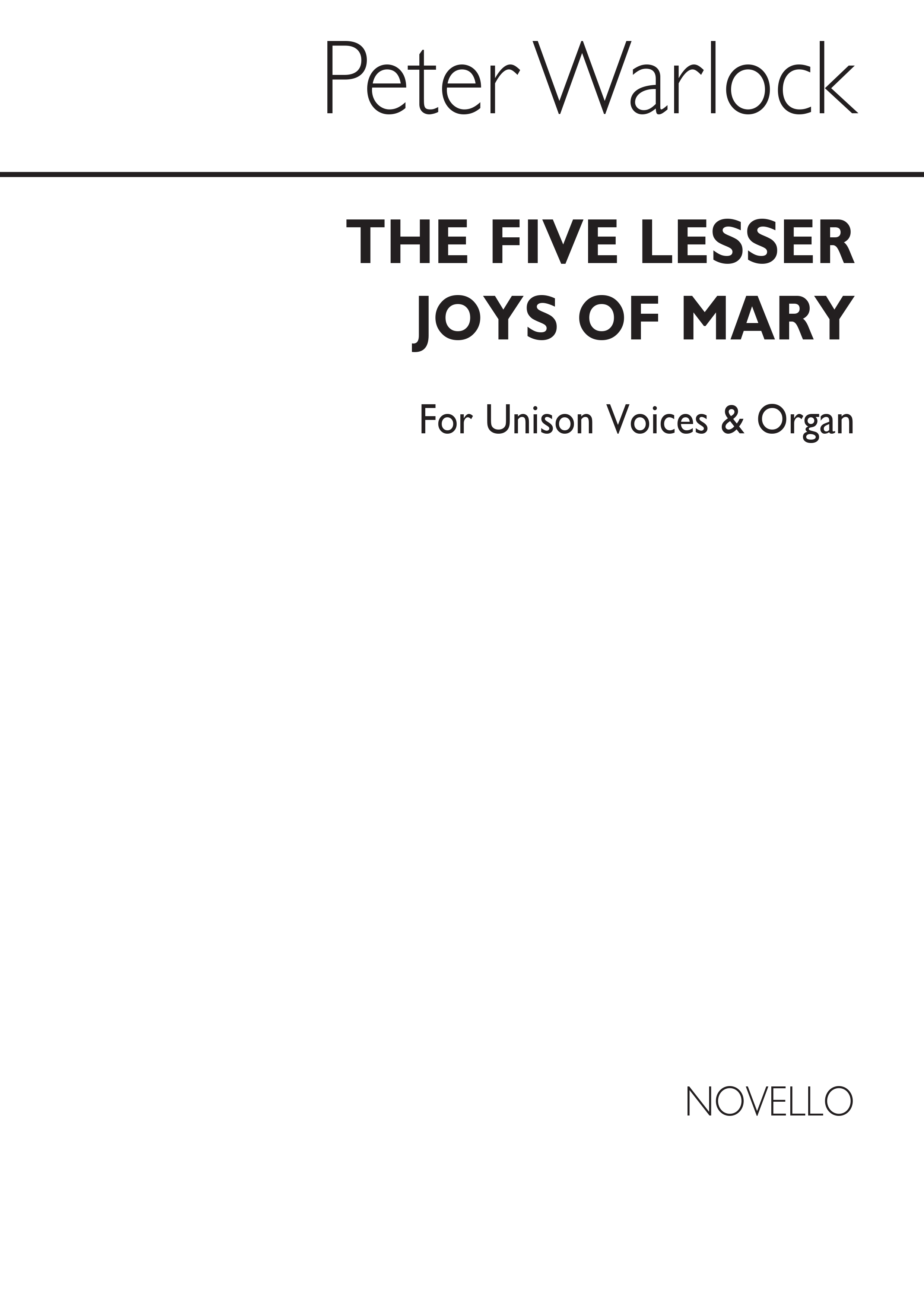 Peter Warlock: The Five Lesser Joys Of Mary